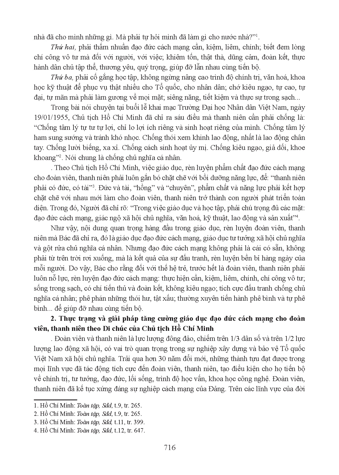 Di chúc của Chủ tịch Hồ Chí Minh giá trị lý luận và thực tiễn (HCMUTE) - Trang 730
