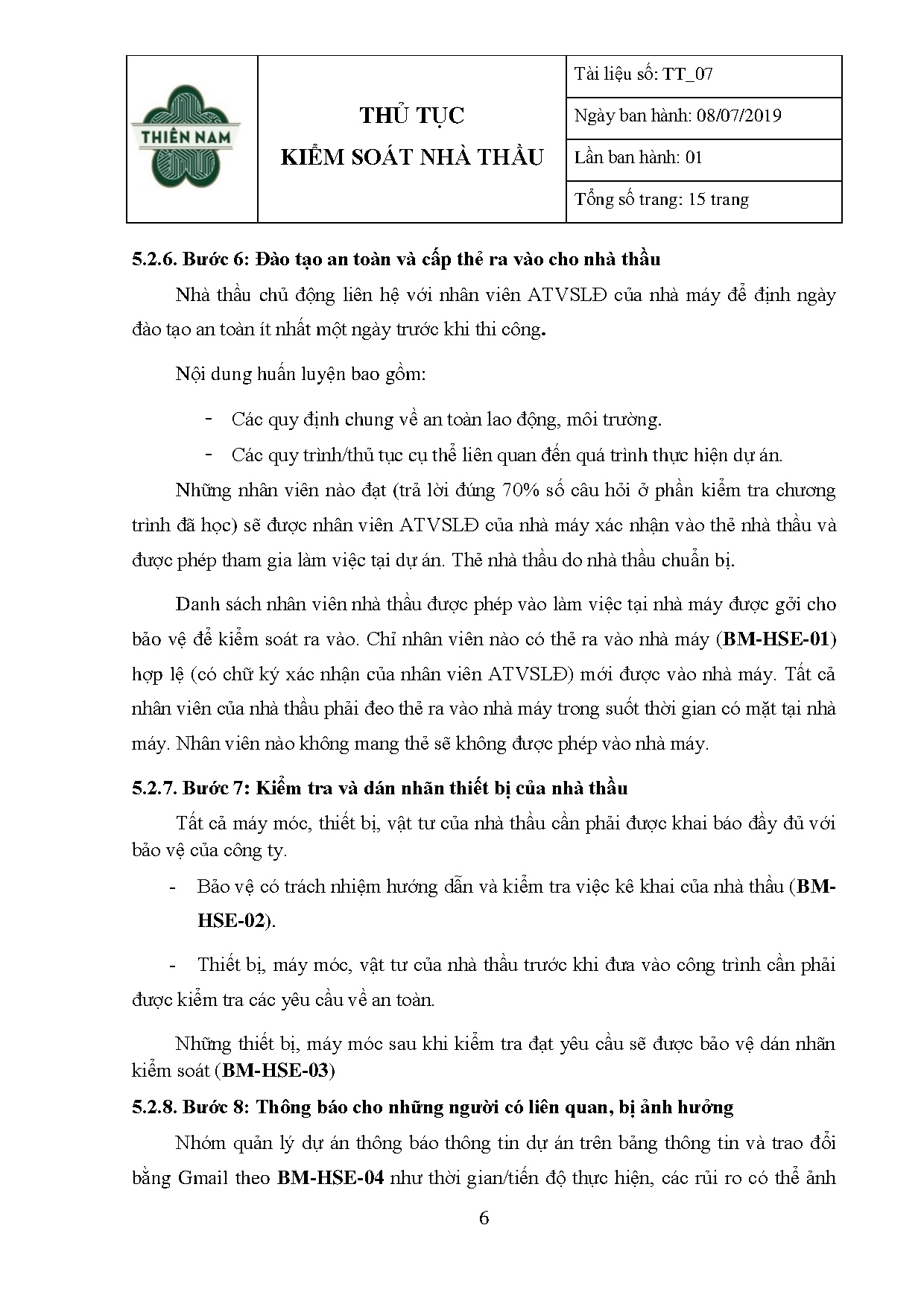 Đồ án tốt nghiệp - Đề xuất cải tiến chương trình quản lý an toàn vệ sinh LĐTNMSTN 3 - CTCĐDTKKPLVI 4 - Trang 318