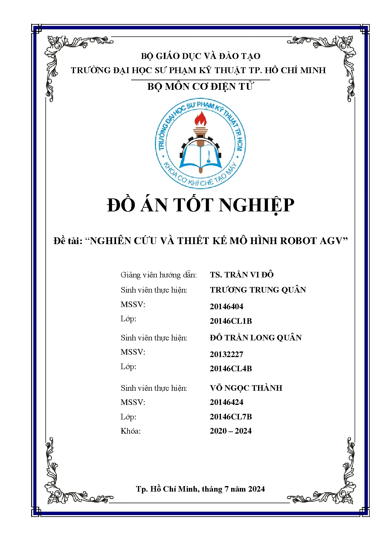 Đồ án tốt nghiệp - Nghiên cứu và thiết kế mô hình robot AGV