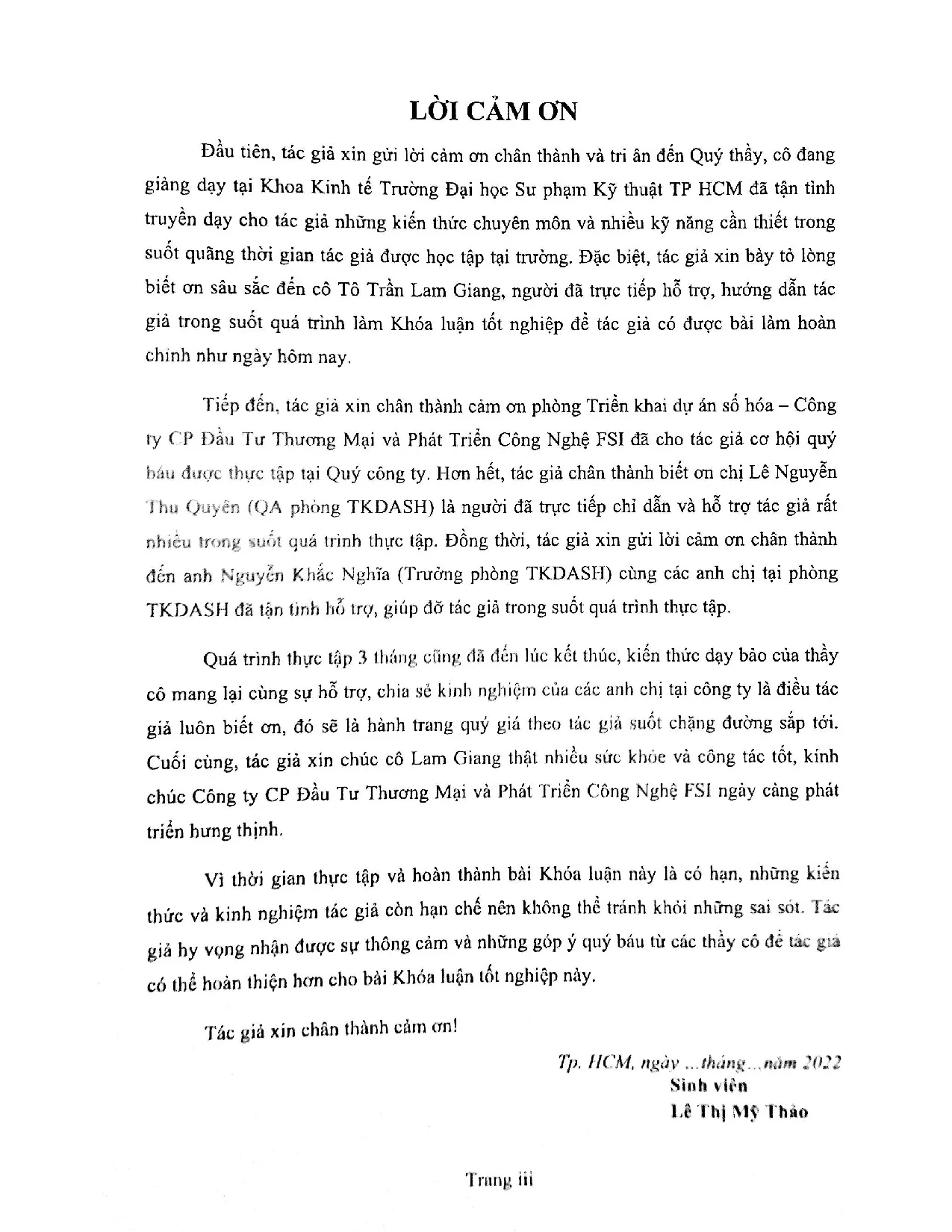 Đồ án tốt nghiệp - Triển khai phương pháp Six Sigma nhầm cải tiến chất lượng dự án FTCTCPĐTTMVPTCNF - Trang 4