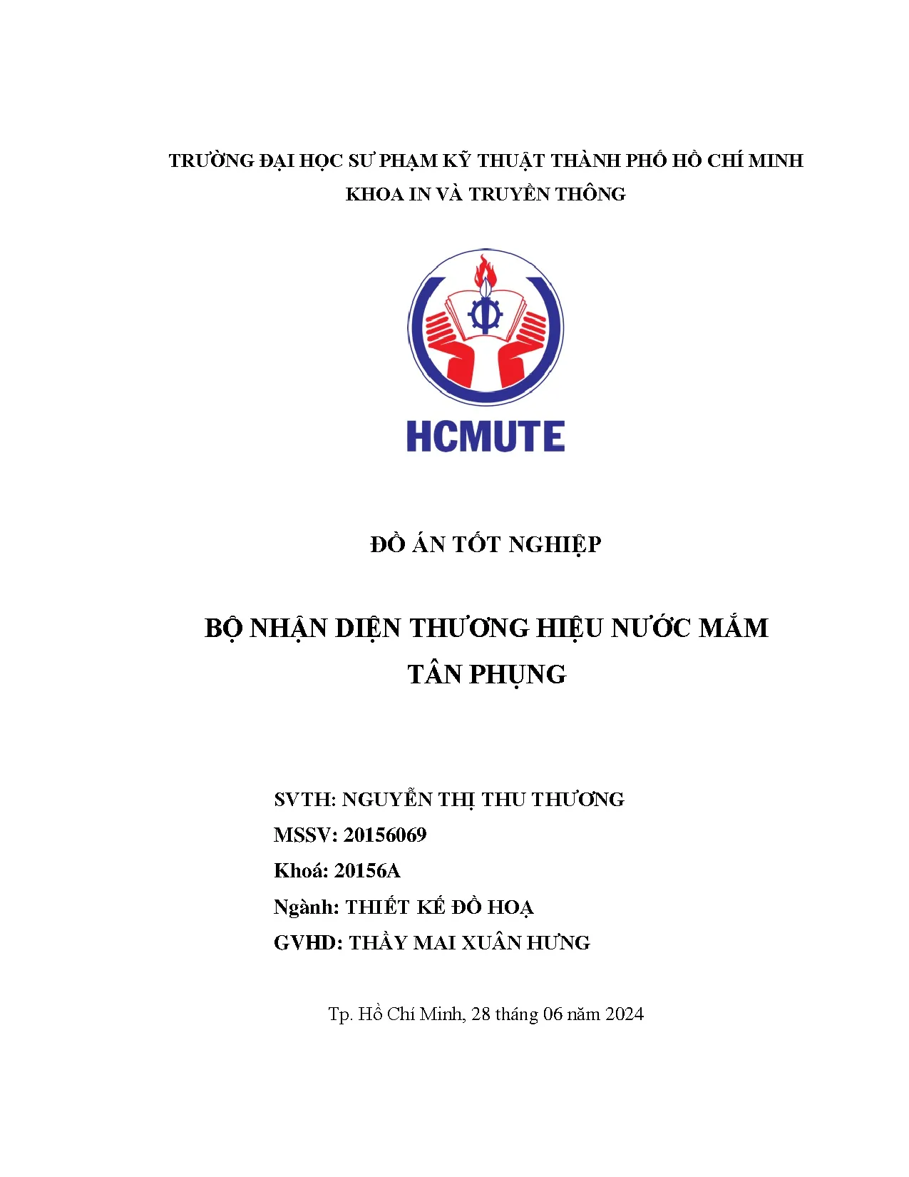 Đồ án tốt nghiệp - Bộ nhận diện thương hiệu nước mắm Tân Phụng