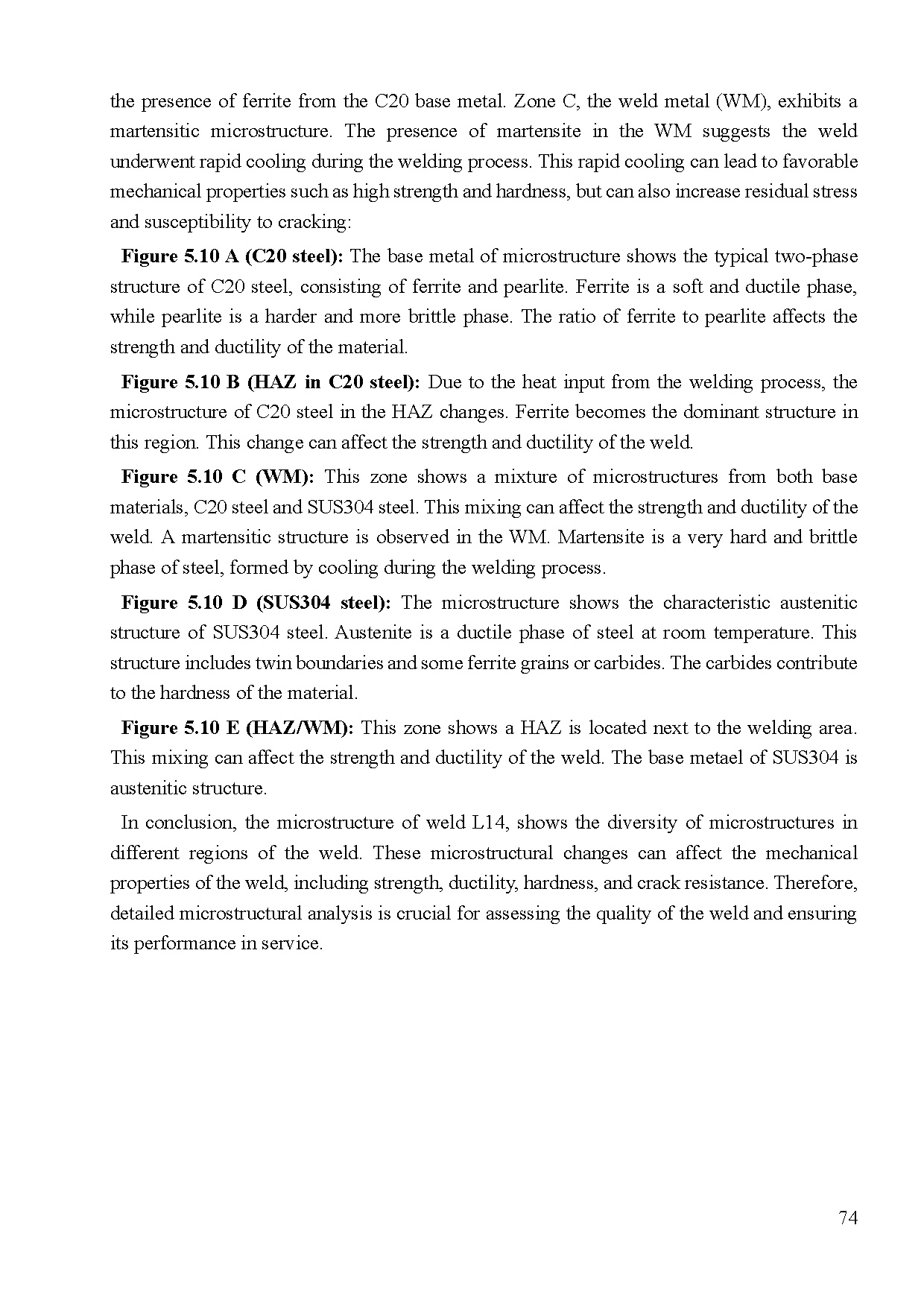 Đồ án tốt nghiệp - Parameter optimization in mig welding of C20 Steel and SUS304 stainless steel - Trang 87