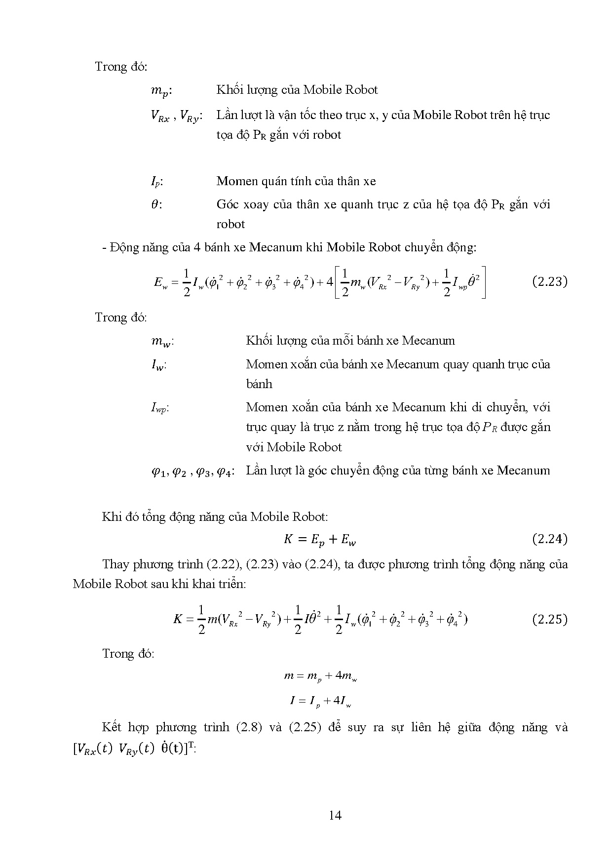 Đồ án tốt nghiệp - Nghiên cứu, thiết kế và điều khiển mobile manipulator robot theo quỹ đạo được HĐ - Trang 30