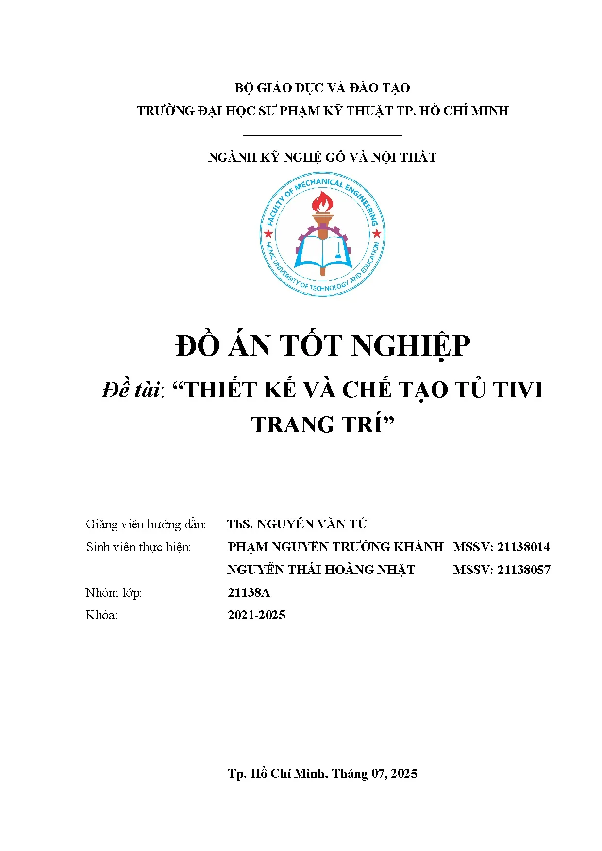 Đồ án tốt nghiệp - Thiết kế và chế tạo tủ tivi trang trí - Trang 2