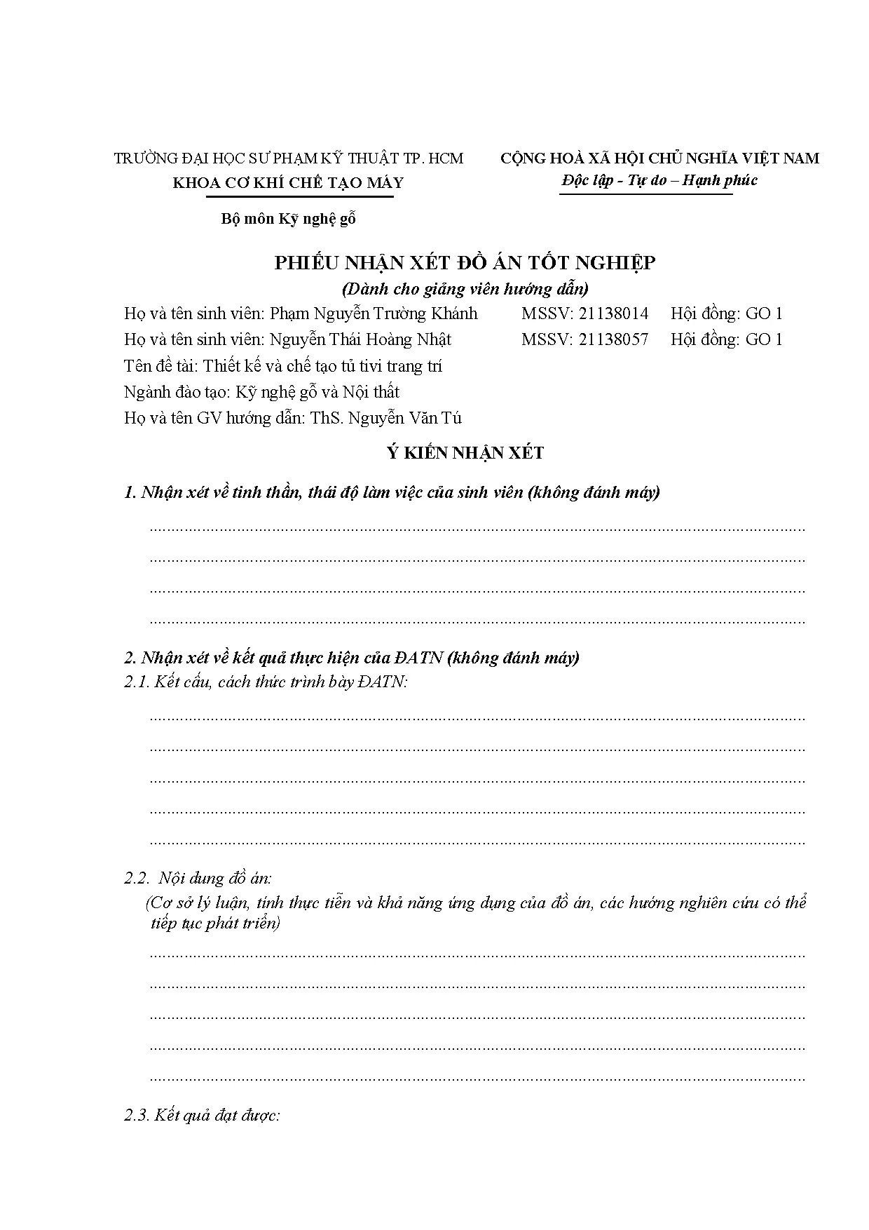 Đồ án tốt nghiệp - Thiết kế và chế tạo tủ tivi trang trí - Trang 3