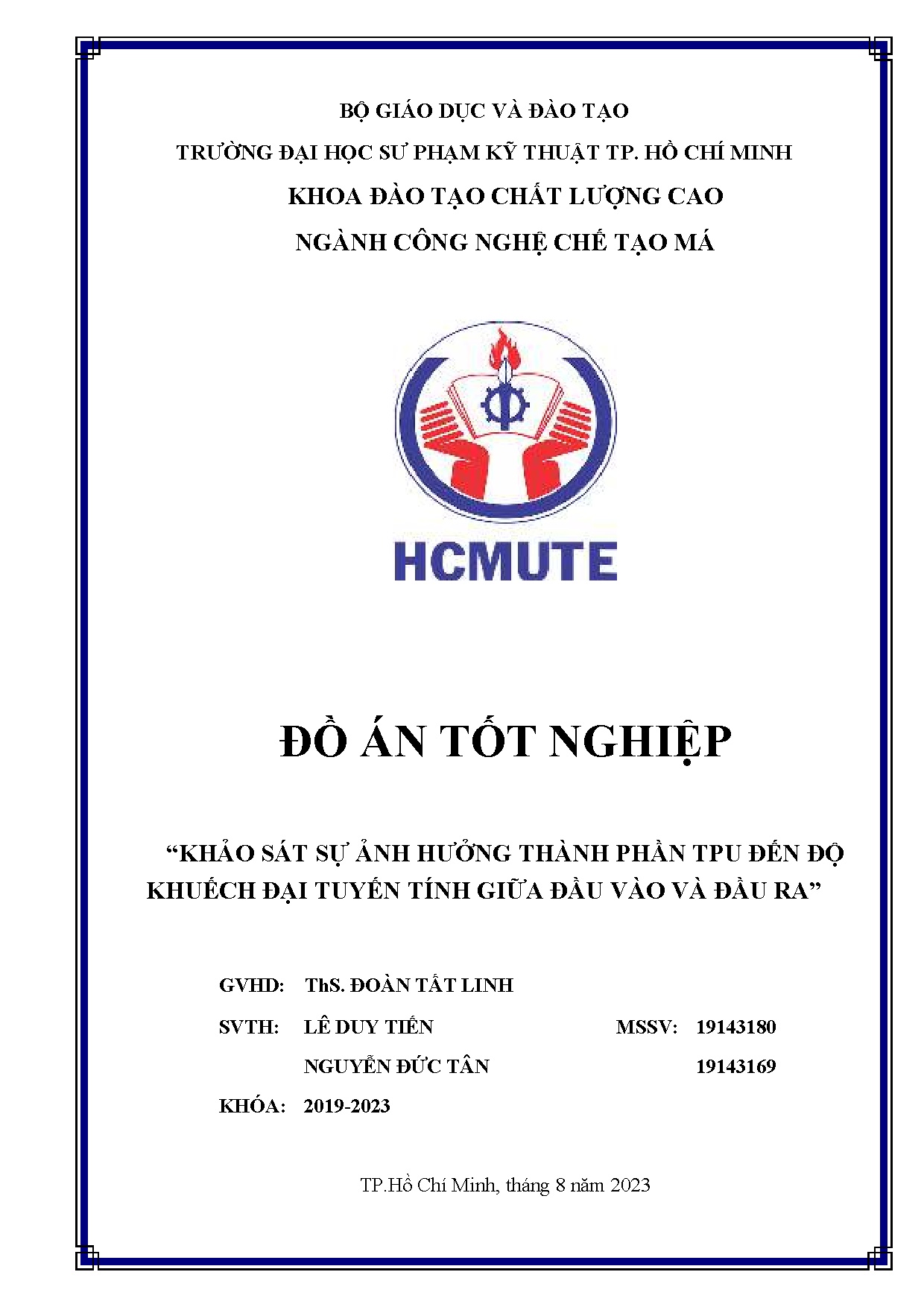 Đồ án tốt nghiệp - Lê Du