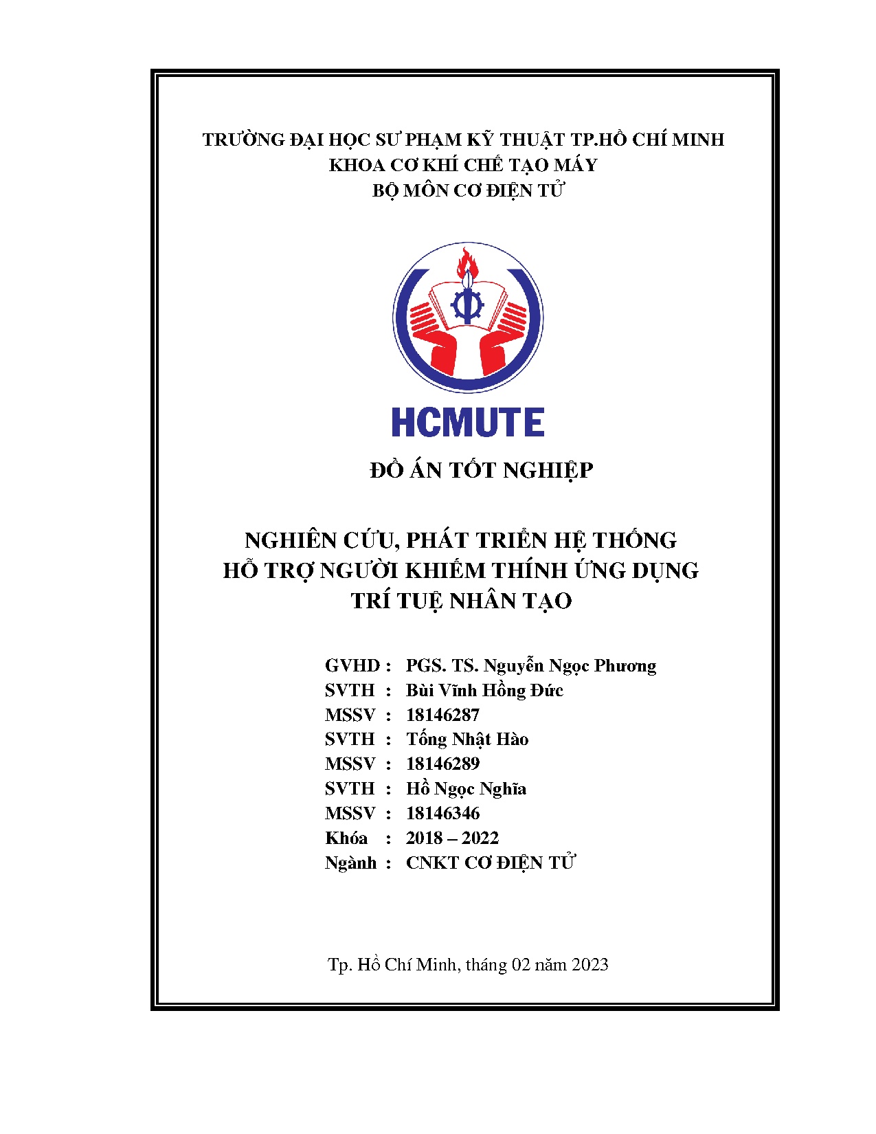 Đồ án tốt nghiệp - Nghiên cứu, phát triển hệ thống hỗ trợ người khiếm thính ứng dụng trí tuệ nhân T