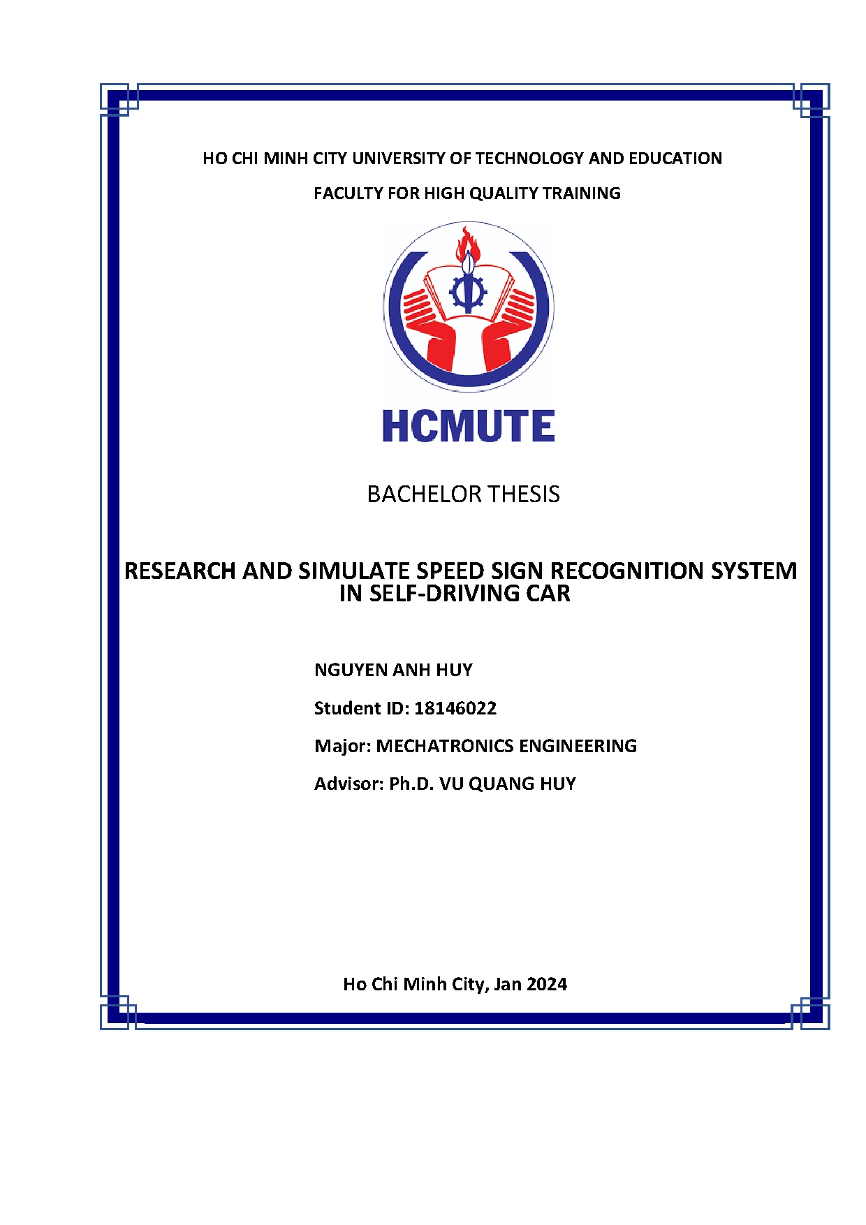Đồ án tốt nghiệp - Research and simulate speed sign recognition system in Self-Driving car