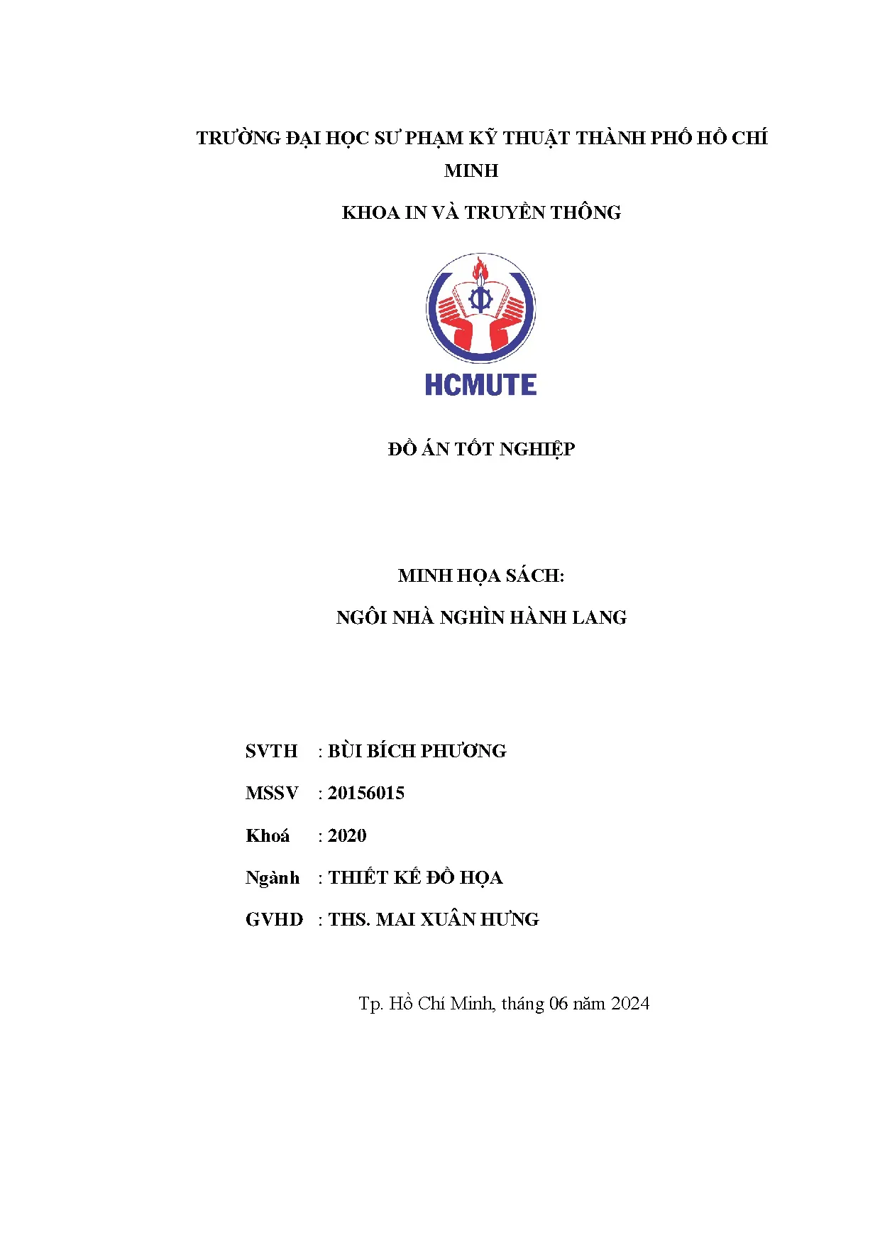 Đồ án tốt nghiệp - Minh họa sách: Ngôi nhà nghìn hành lang - Trang 2