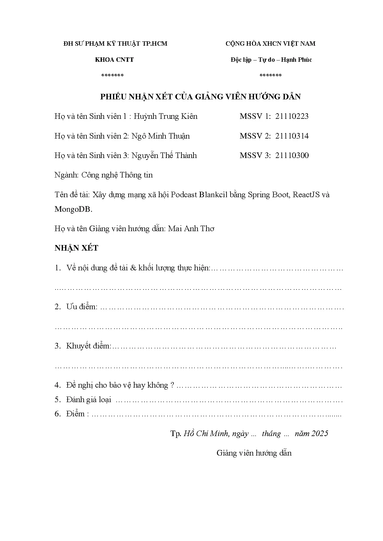 Đồ án tốt nghiệp - Xây dựng mạng xã hội Pod - Blankcil sử dụng Spring Boot, ReactJs và MongoDb - Trang 3