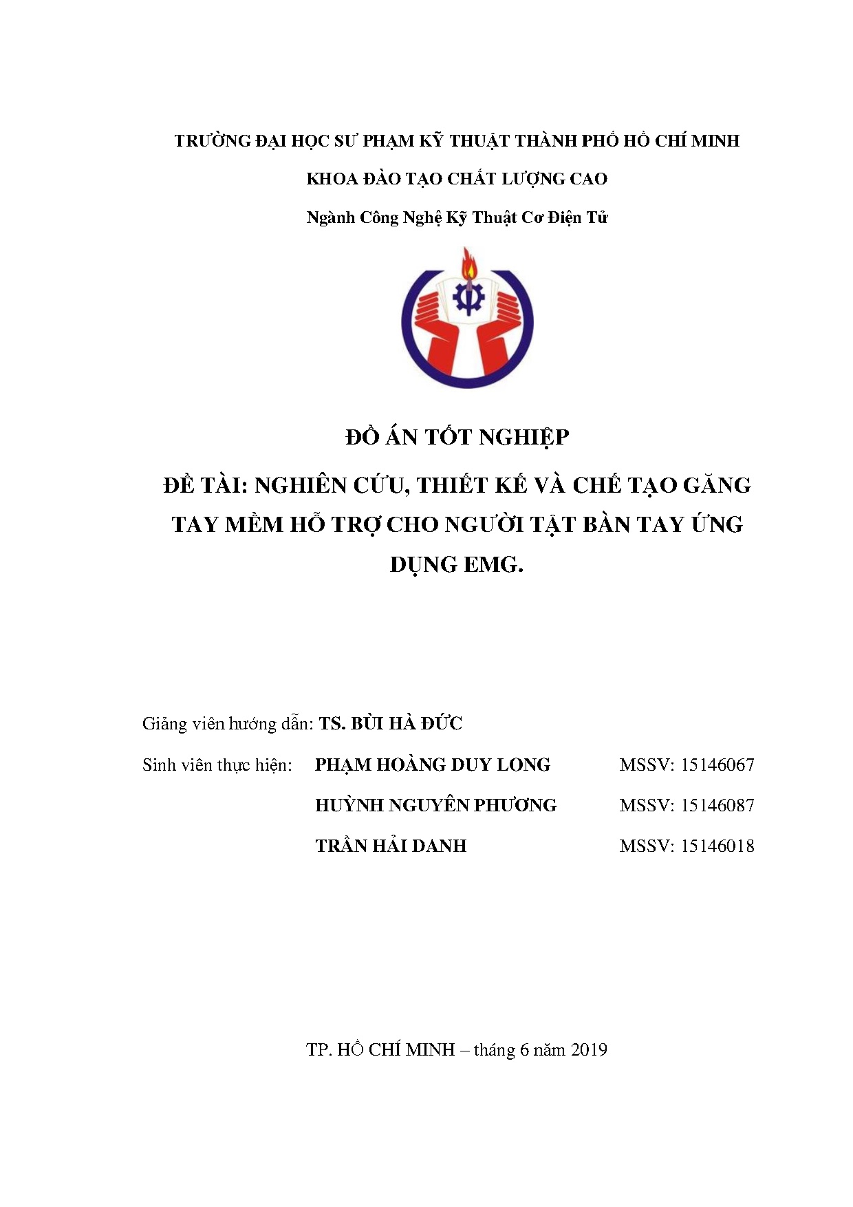 Đồ án tốt nghiệp - Nghiên cứu, thiết kế và chế tạo găng tay mềm hỗ trợ cho người tật bàn tay ứng DE