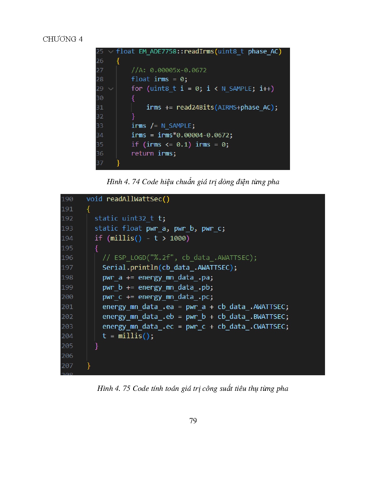 Đồ án tốt nghiệp - Thiết kế, chế tạo hệ thống giám sát và điều khiển thiết bị điện trong nhà máy - Trang 99