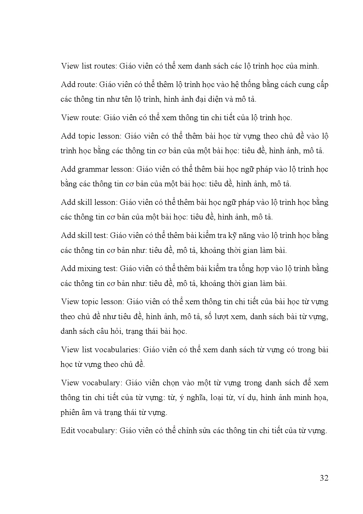 Đồ án tốt nghiệp - Thiết kế và xây dựng Website học tập tiếng anh tích hợp AI đánh giá kết quả học T - Trang 47