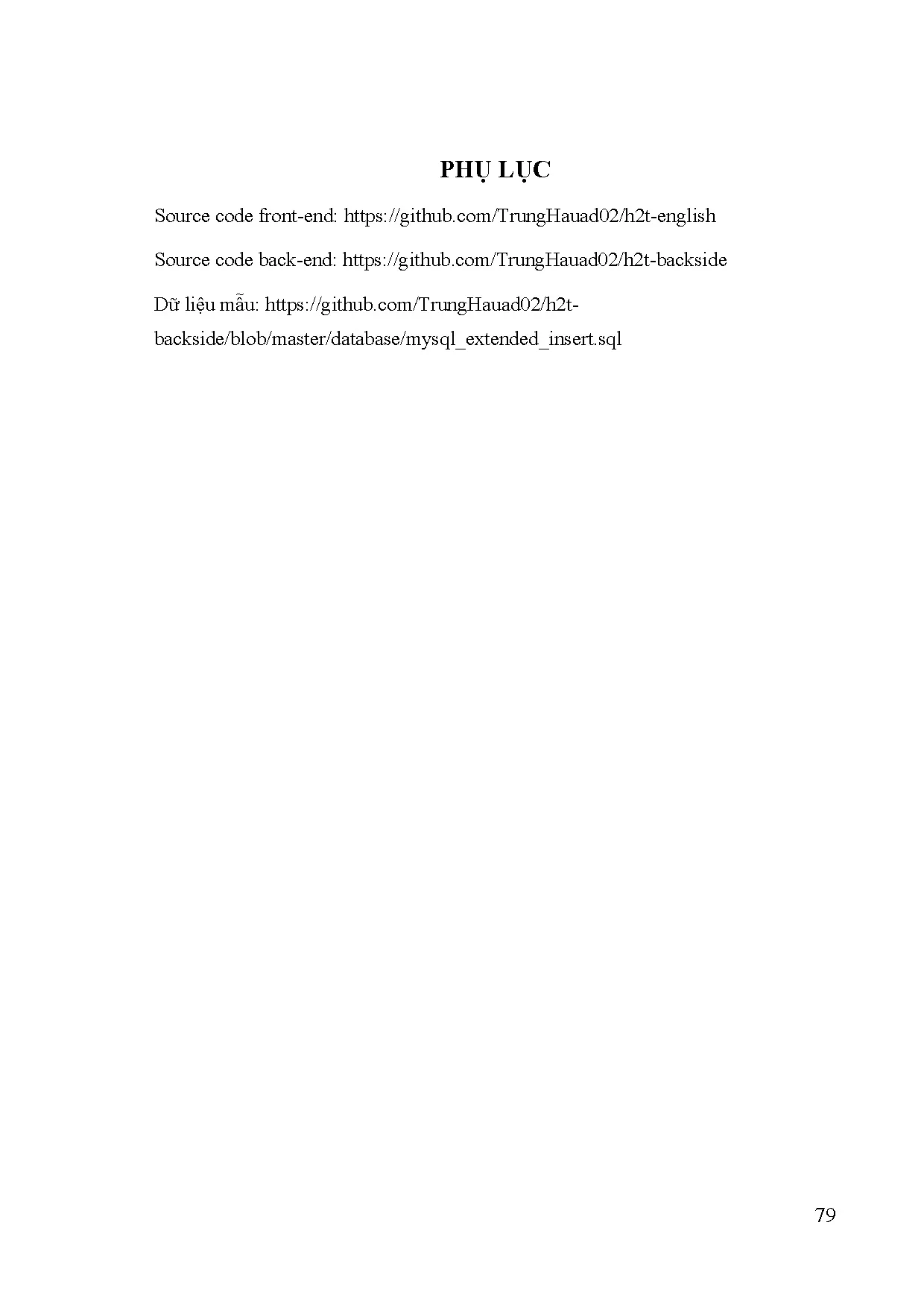 Đồ án tốt nghiệp - Thiết kế và xây dựng Website học tập tiếng anh tích hợp AI đánh giá kết quả học T - Trang 94