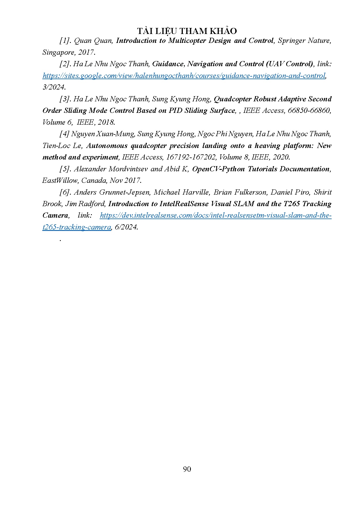 Đồ án tốt nghiệp - Nghiên cứu thuật toán điều khiển tránh né vật cản cho UAV - Trang 103