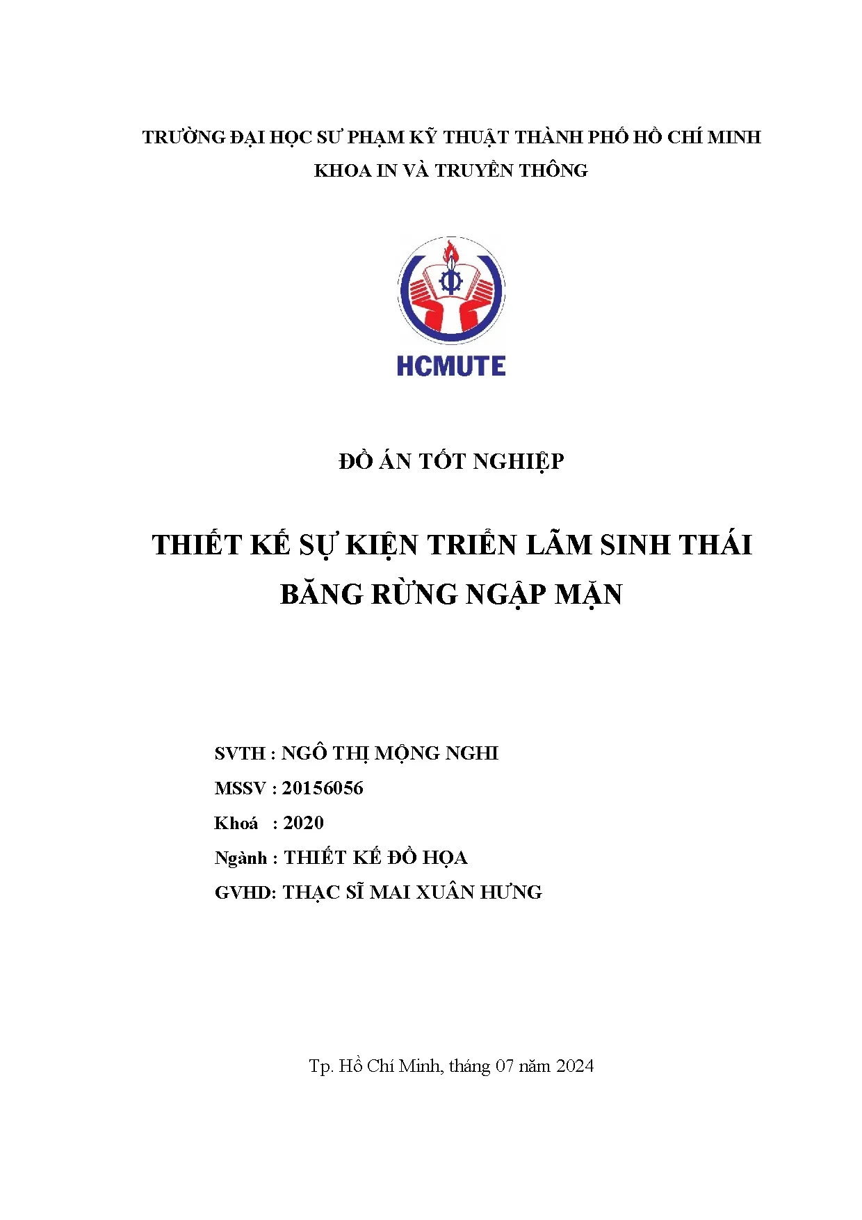 Đồ án tốt nghiệp - Thiết kế sự kiện triển lãm sinh thái Băng rừng ngập mặn