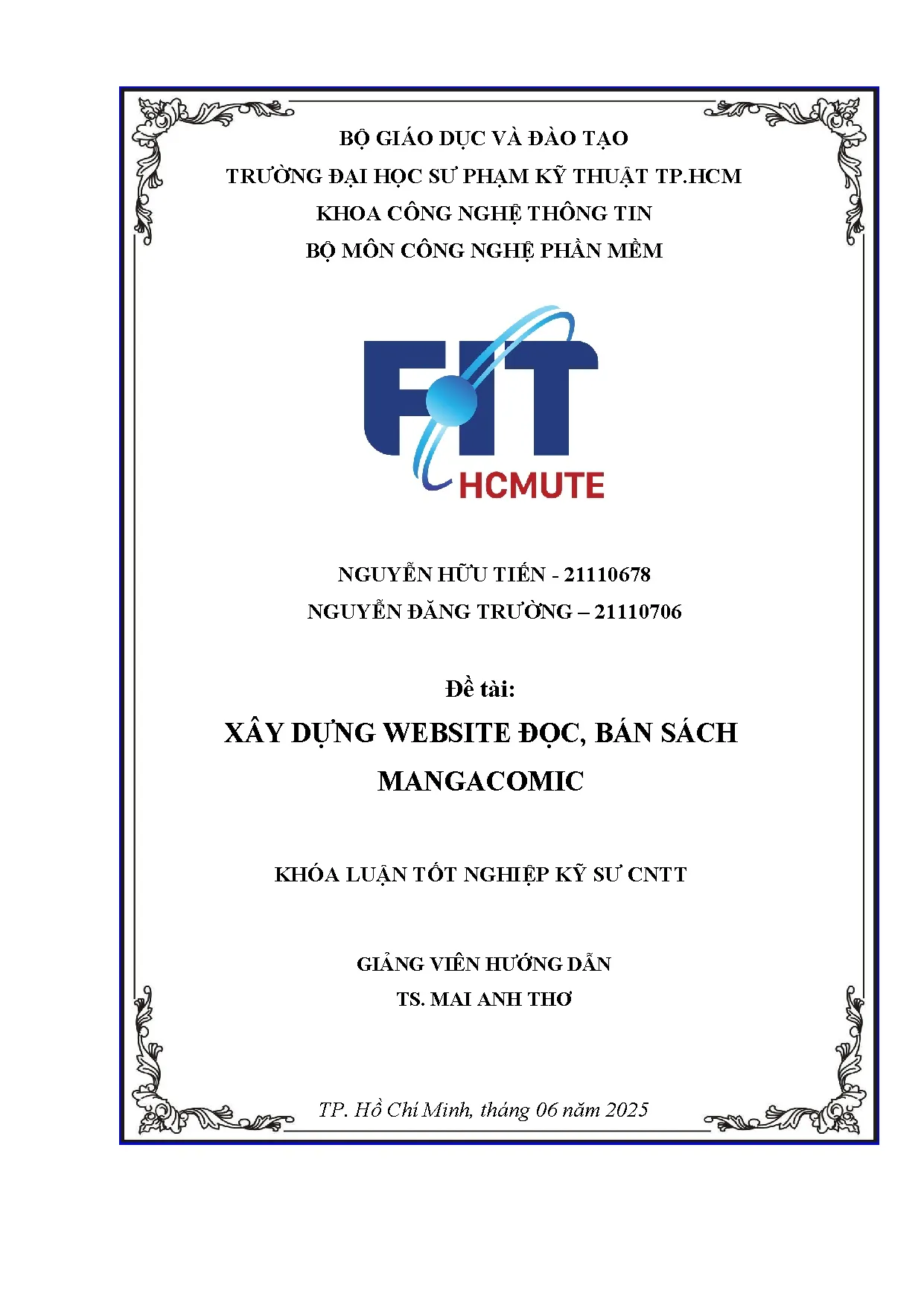Đồ án tốt nghiệp - Xây dựng Website đọc, bán sách Mangacomic