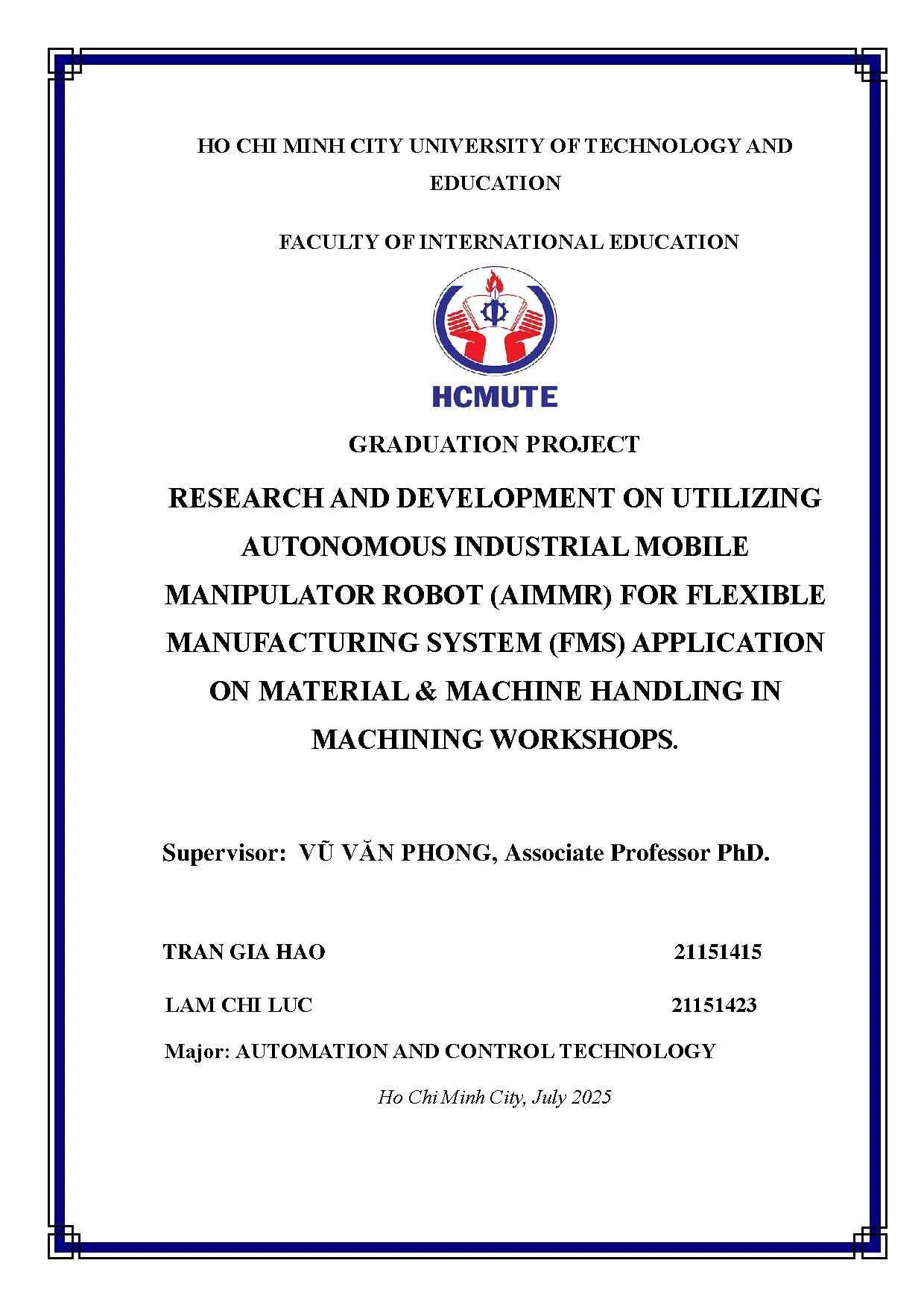 Đồ án tốt nghiệp - Research and development on utilizing autonomous IMMR ( FFMS ( AOM &amp; MHIMW - Trang 2