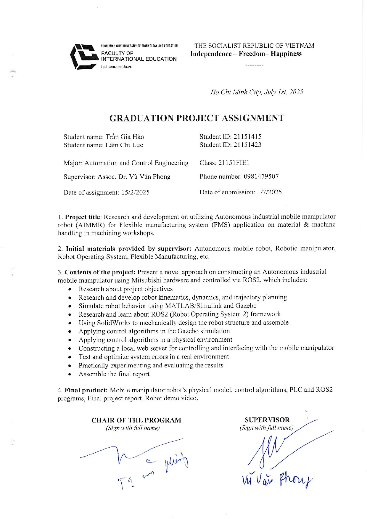 Đồ án tốt nghiệp - Research and development on utilizing autonomous IMMR ( FFMS ( AOM &amp; MHIMW - Trang 3