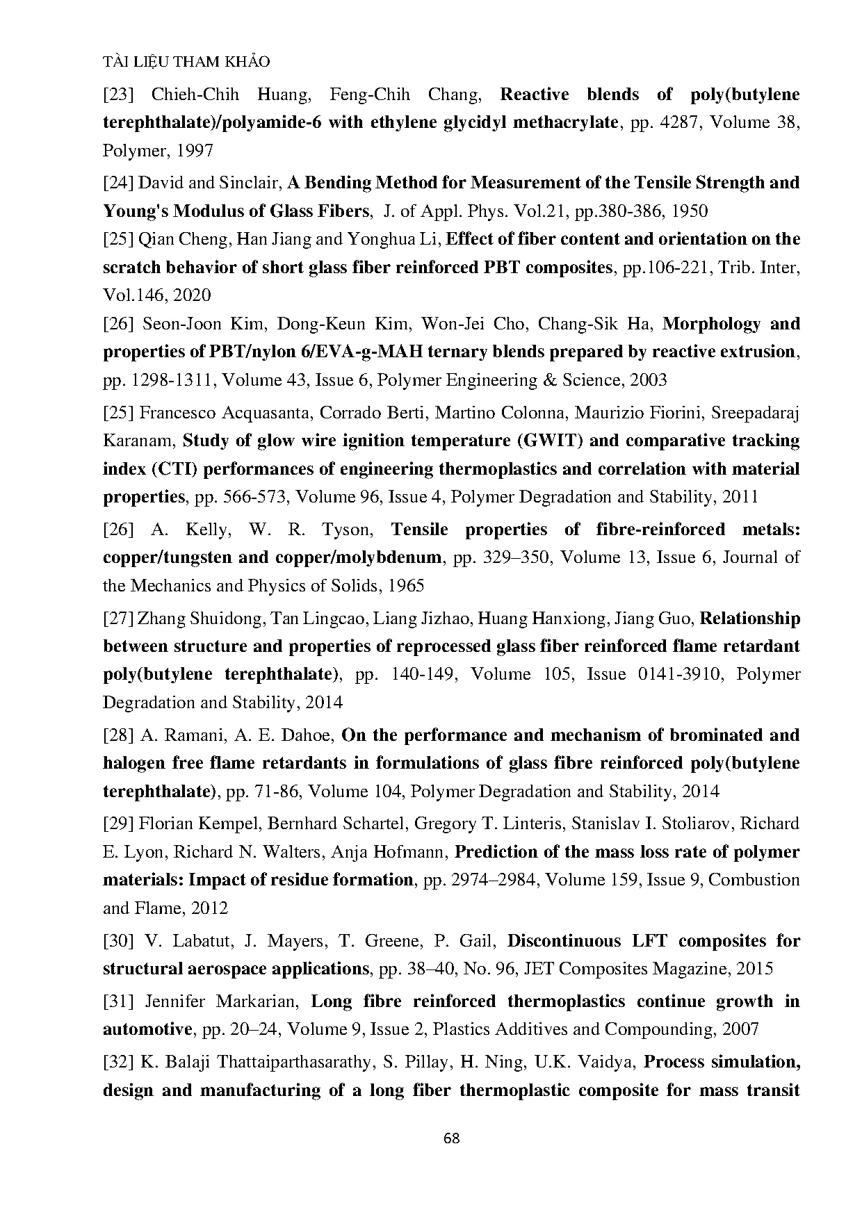 Đồ án tốt nghiệp - Nghiên cứu cơ tính và cấu trúc của hỗn hợp Polybutylene T 6 TTVPT 6 - Trang 88