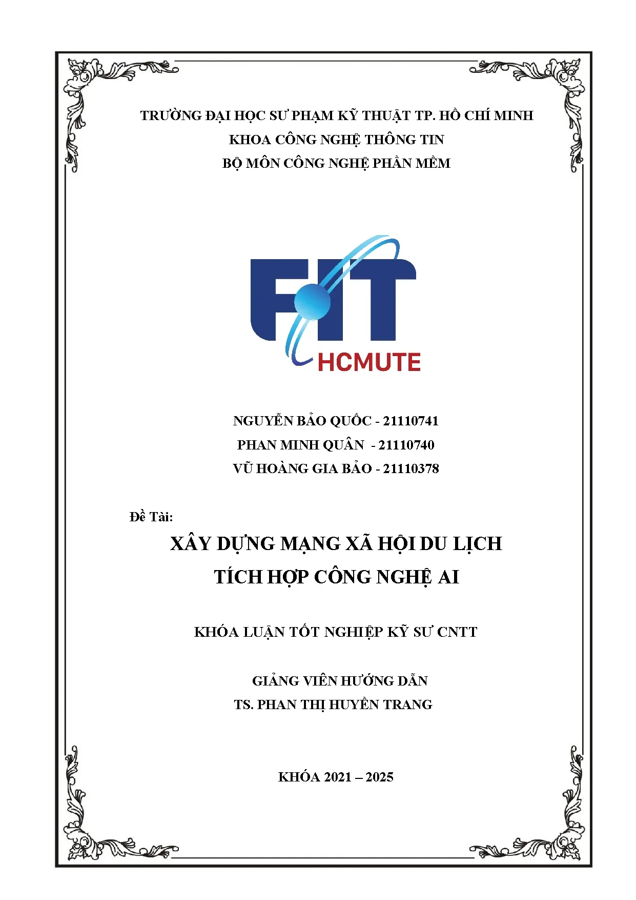 Đồ án tốt nghiệp - Xây dựng mạng xã hội du lịch tích hợp công nghệ AI - Trang 3