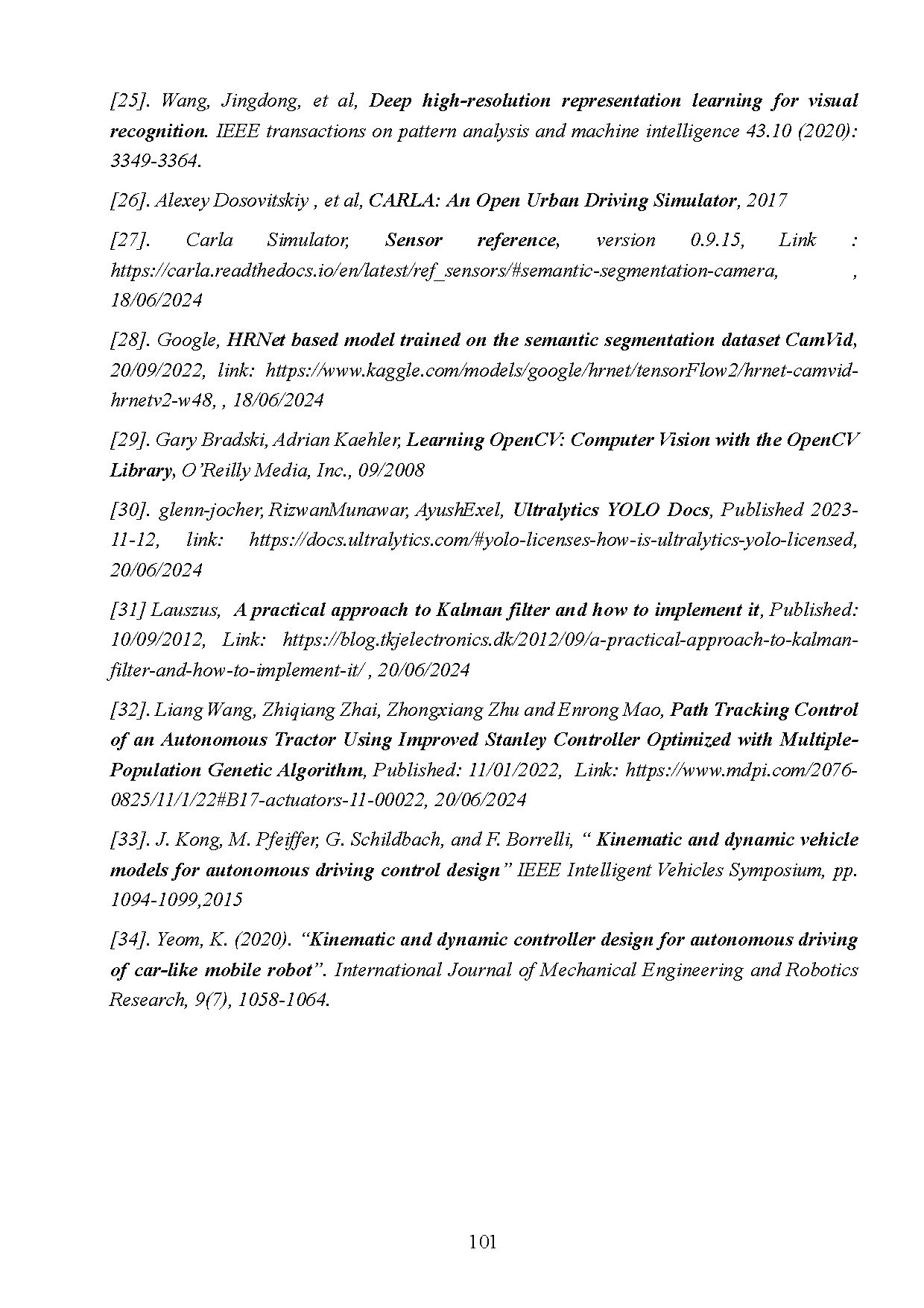Đồ án tốt nghiệp - Research and development of a self-driving electric vehicle in public places - Trang 120
