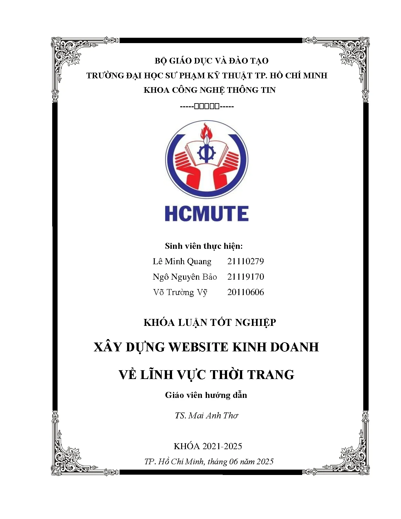 Đồ án tốt nghiệp - Xây dựng website kinh doanh về lĩnh vực thời trang