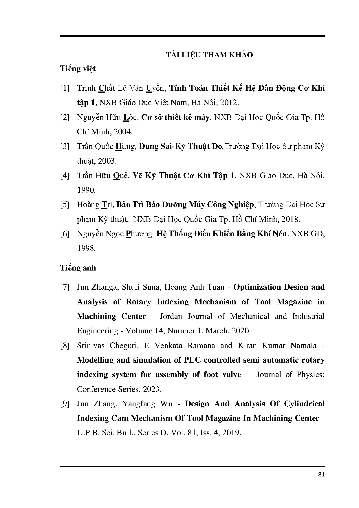 Đồ án tốt nghiệp - Thiết kế và chế tạo bàn xoay tự động. - Trang 102