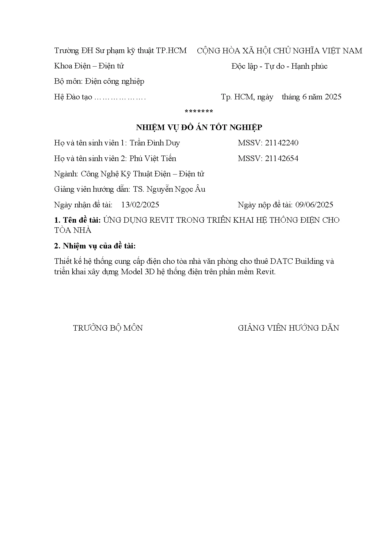 Đồ án tốt nghiệp - Ứng dụng Revit trong triển khai hệ thống điện cho tòa nhà - Trang 4