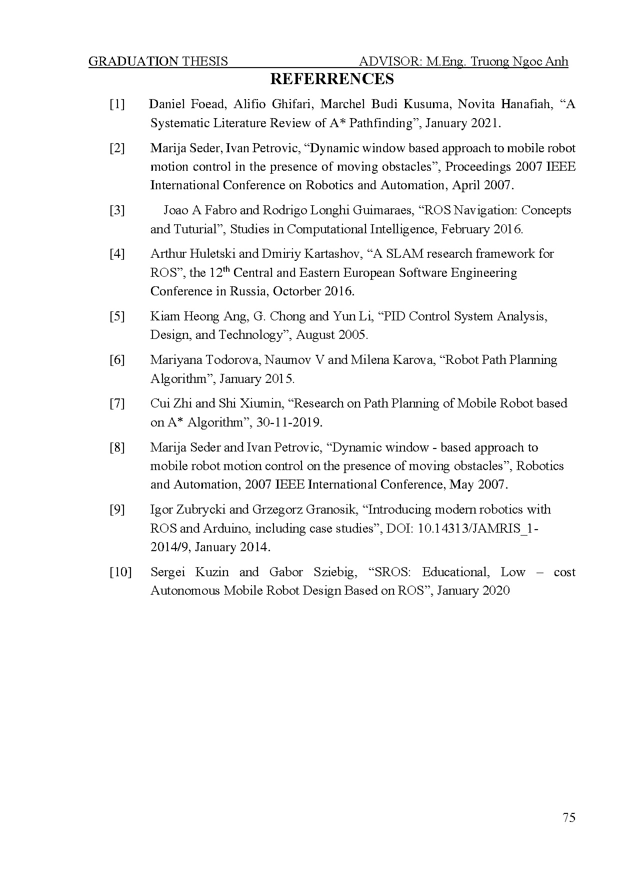 Đồ án tốt nghiệp - Design and control Ros mapping and navigation robot - Trang 78