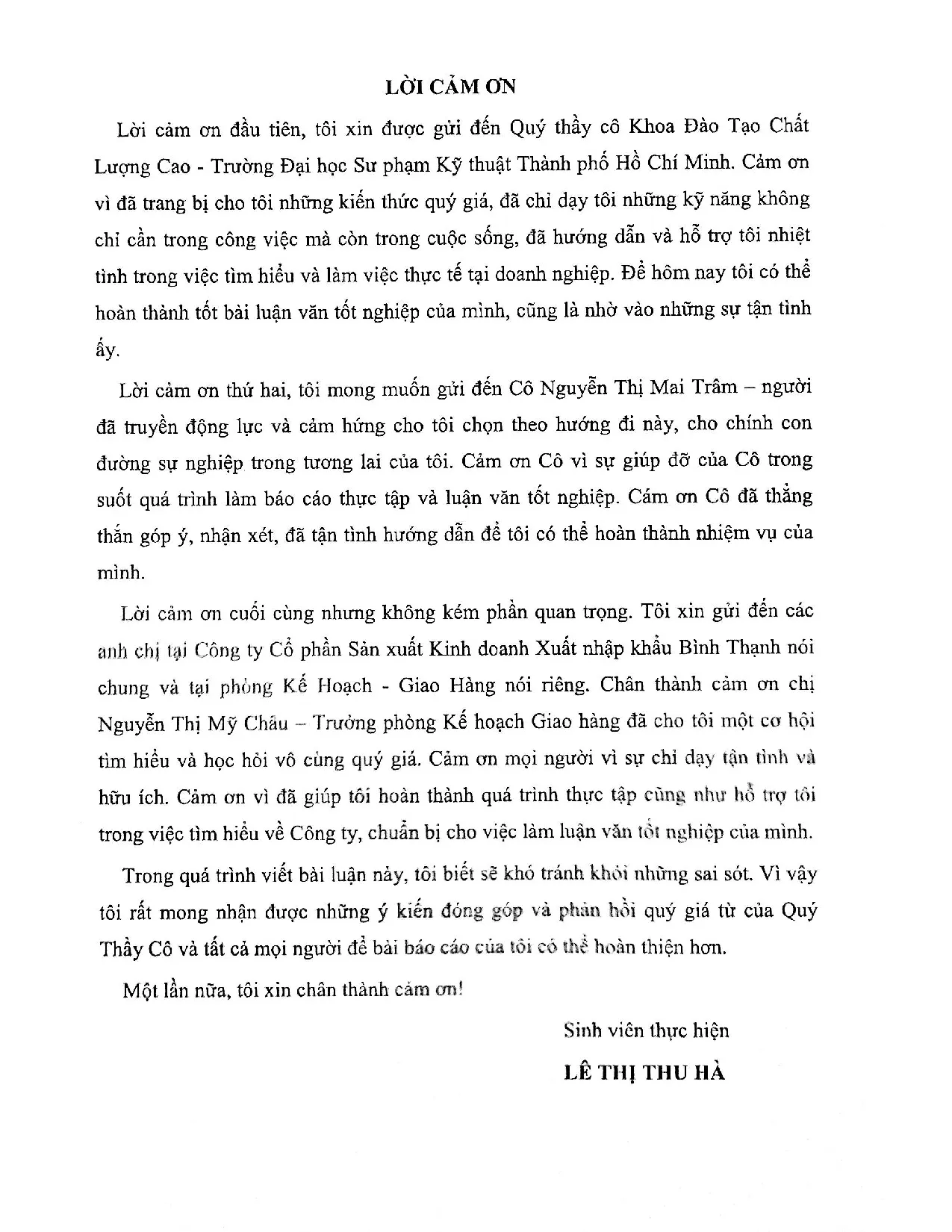 Đồ án tốt nghiệp - Một số giải pháp nhằm hoàn thiện công tác lập và điều độ KHSXTNMBTCTCPSXKDVXNKBT - Trang 2