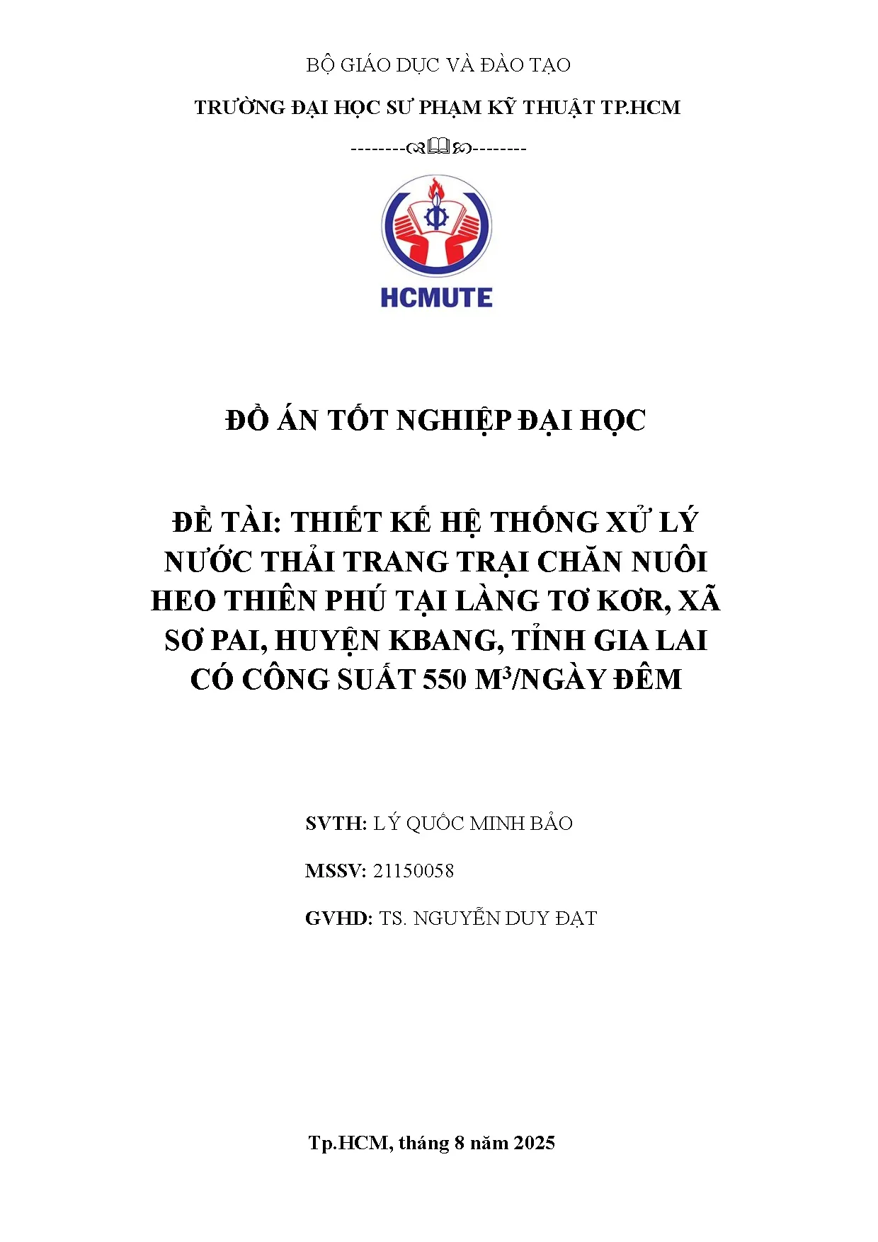Đồ án tốt nghiệp - Thiết kế hệ thống xử lý nước thải trang trại chăn nuôi heo TPTLTKXSPHKTGLCCS 5 MĐ - Trang 2