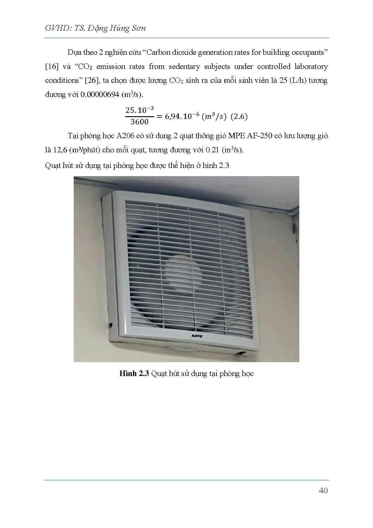 Đồ án tốt nghiệp - Nghiên cứu điều kiện tiện nghi bằng phần mềm mô phỏng số trong phòng học - Trang 49