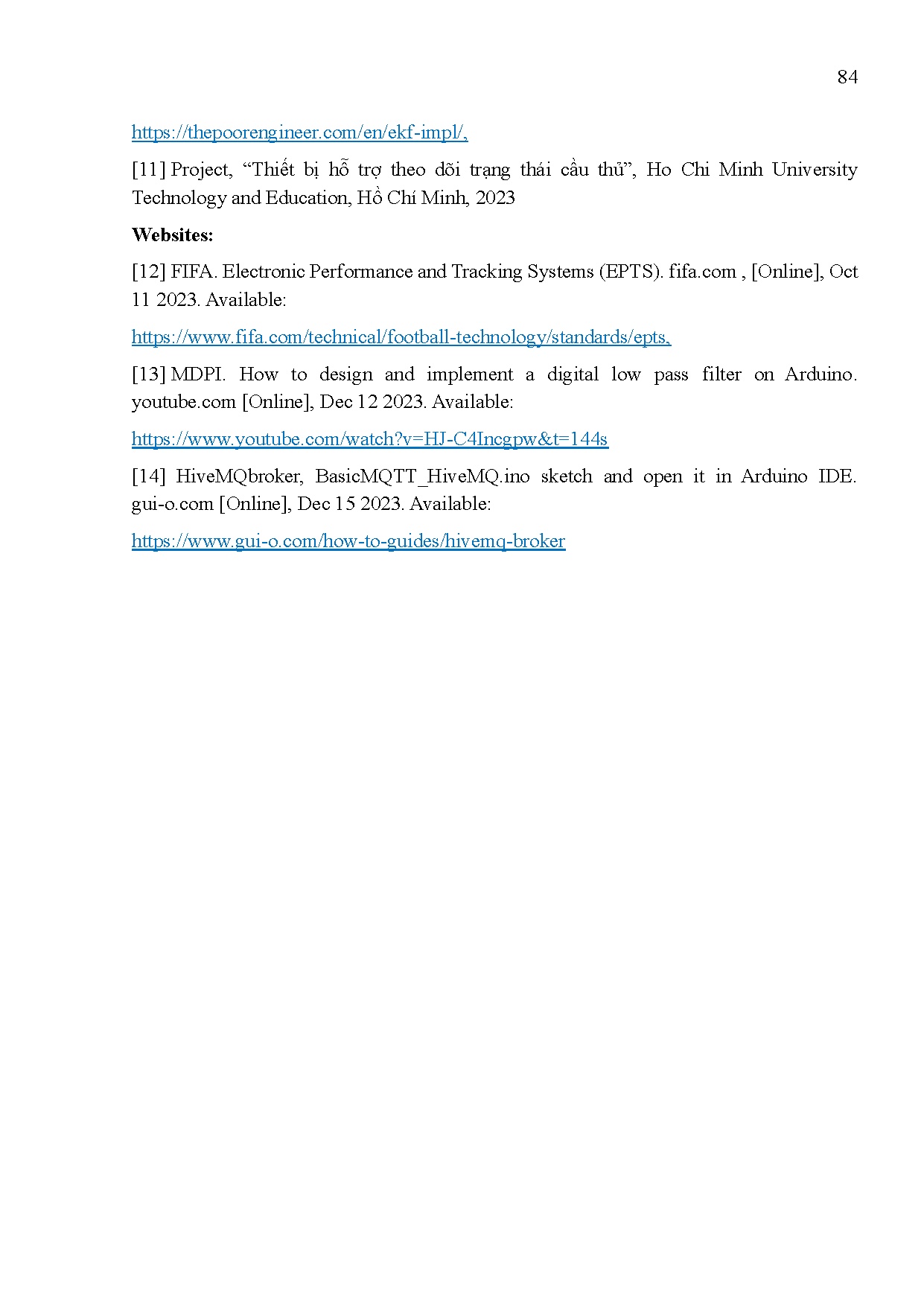 Đồ án tốt nghiệp - Research, design, and implement of equipment to monitor players on the football P - Trang 107