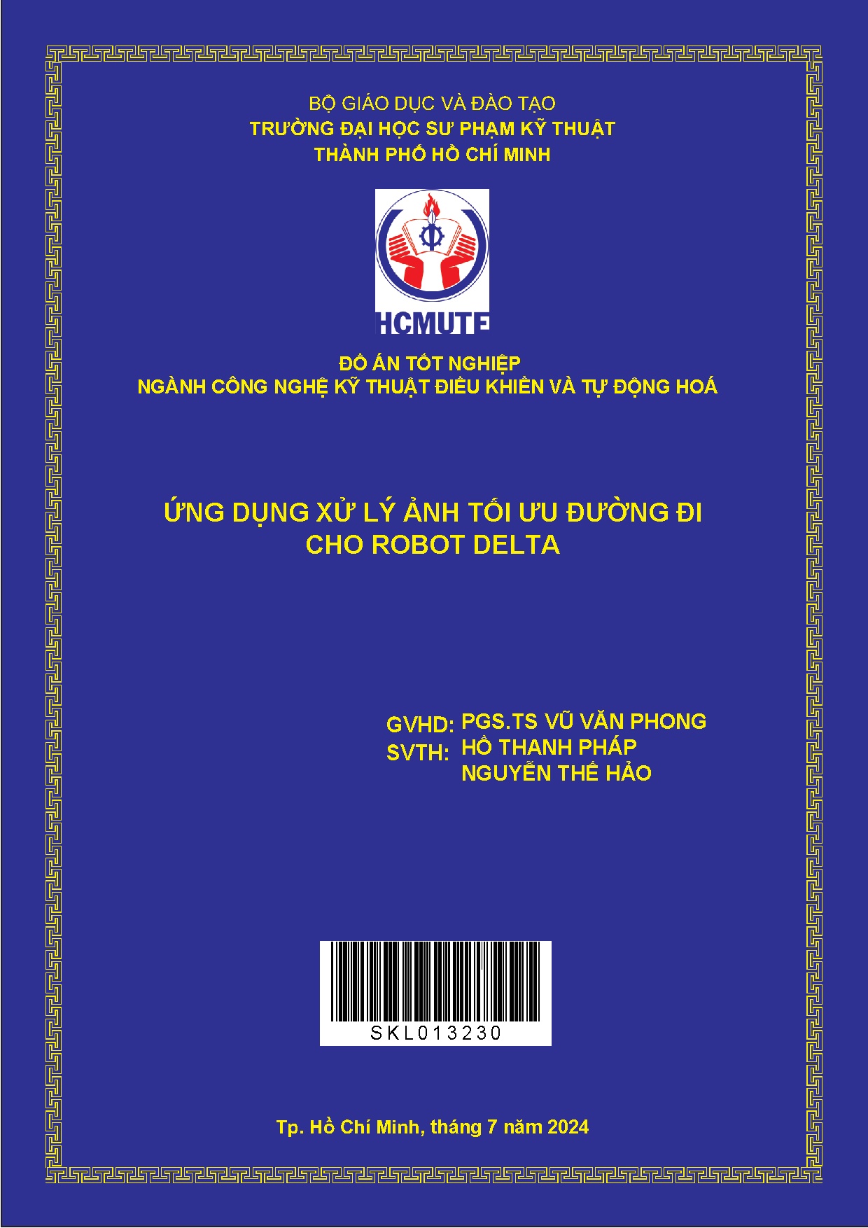 Đồ án tốt nghiệp - Ứng dụng xử lý ảnh tối ưu đường đi cho robot Delta