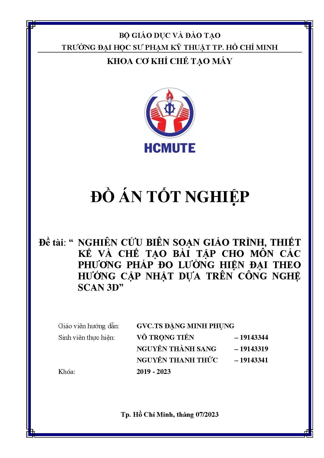 Đồ án tốt nghiệp - Nghiên cứu biên soạn giáo trình, thiết kế và chế tạo bài tập CMCPPĐLHĐTHCNDTCNS 3