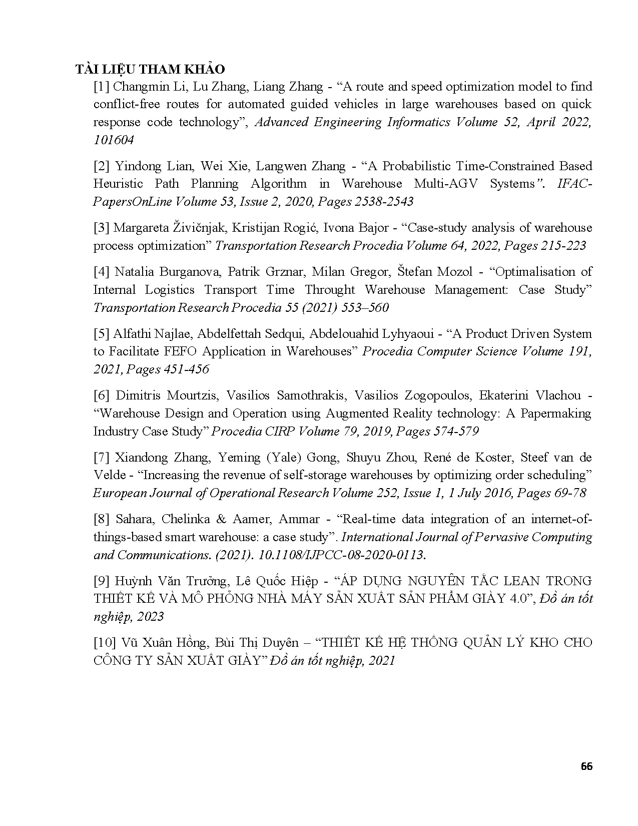 Đồ án tốt nghiệp - Phân tích vận hành kho và cải tiến bằng mô phỏng logic - Trang 80