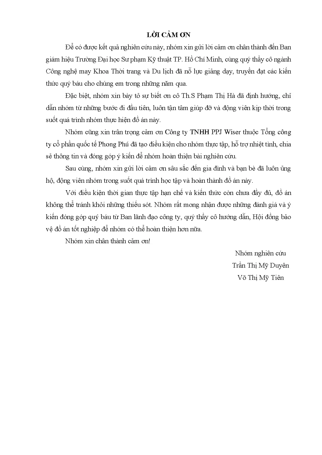 Đồ án tốt nghiệp - Đánh giá hiệu quả công tác quản lý sản xuất tại công ty TNHH PPJ WISER KTKCPMQLCN - Trang 4