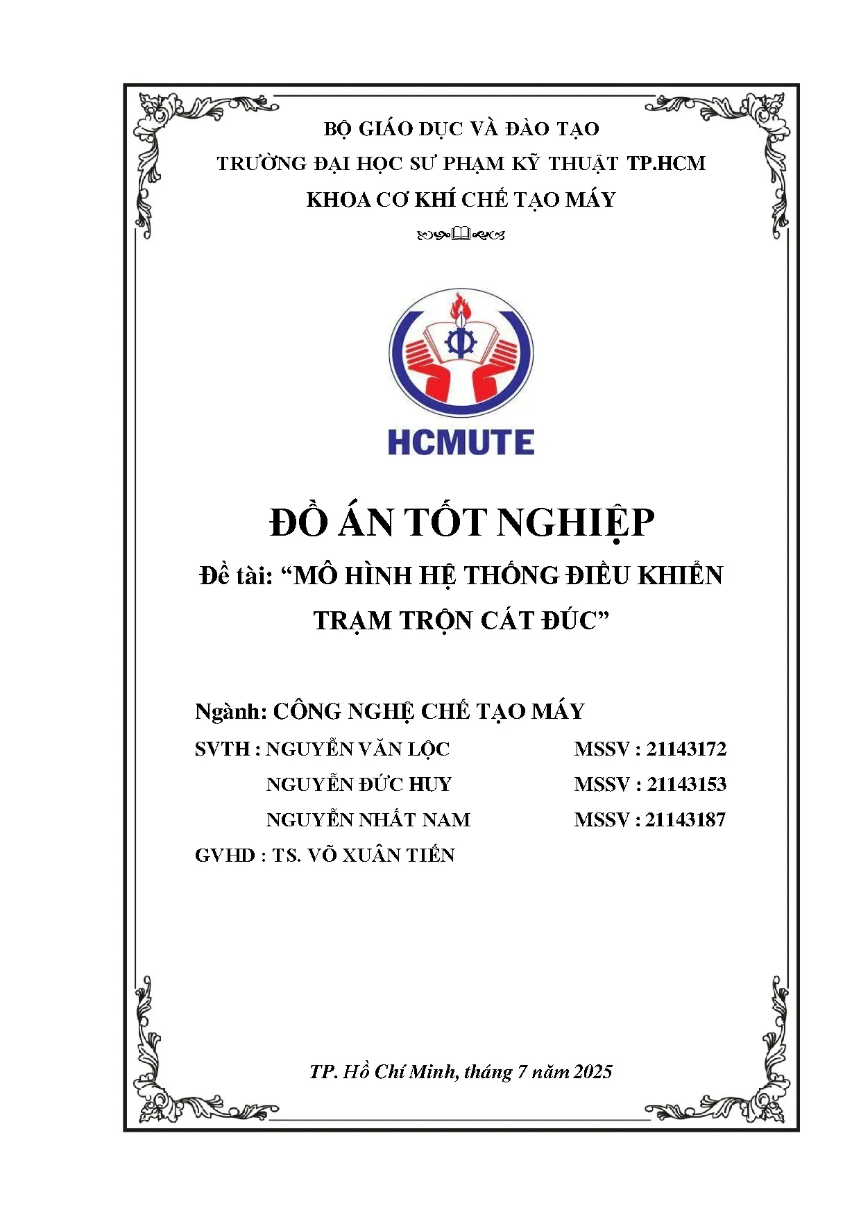 Đồ án tốt nghiệp - Mô hình hệ thống điều khiển trạm trộn cát đúc - Trang 2