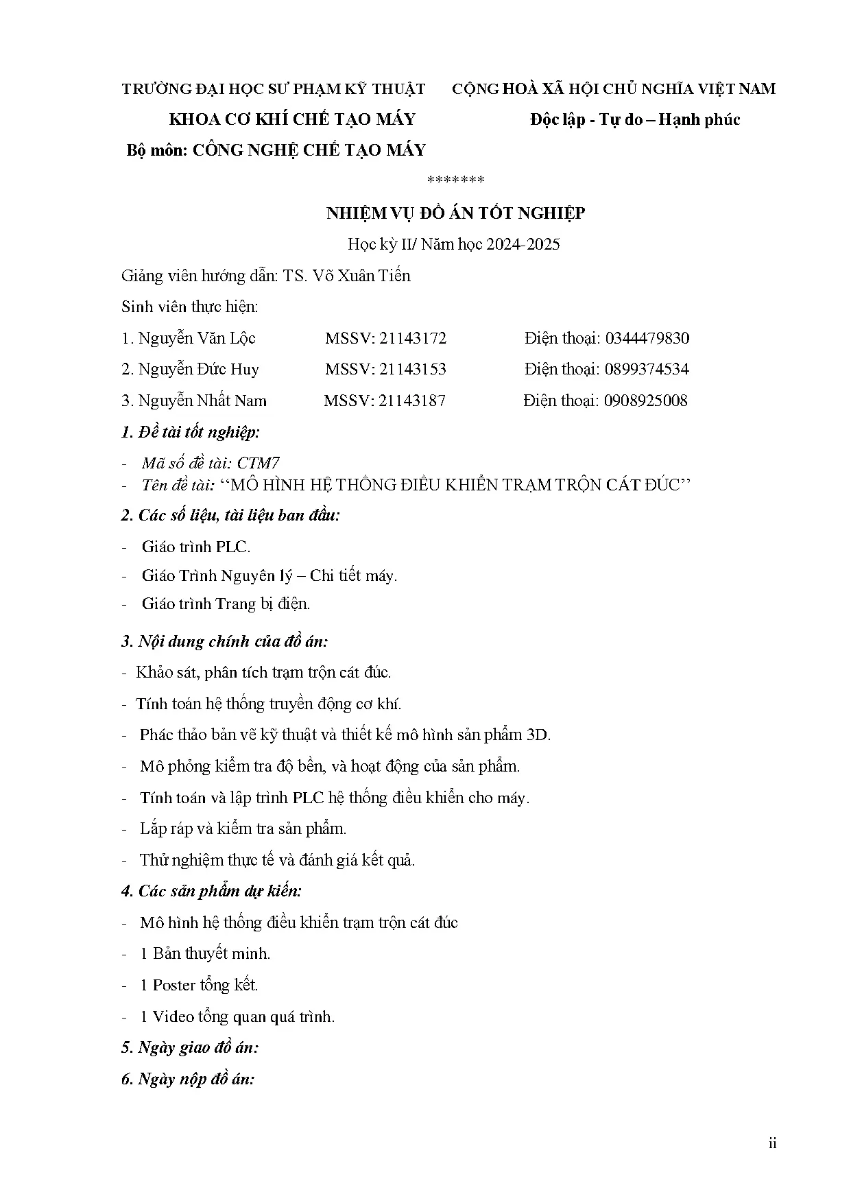 Đồ án tốt nghiệp - Mô hình hệ thống điều khiển trạm trộn cát đúc - Trang 4