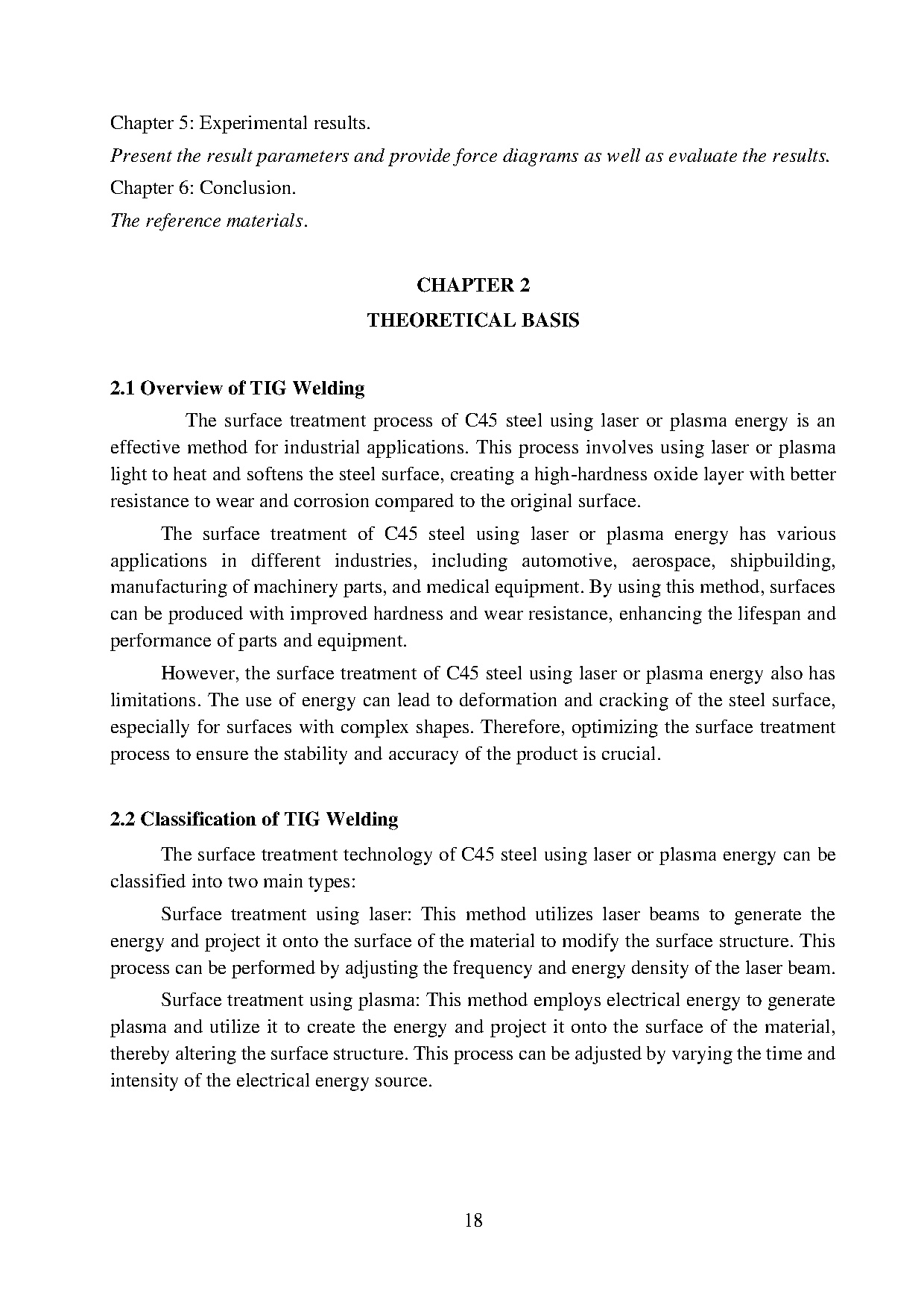 Đồ án tốt nghiệp - Experimental surface treatment using ARC welding - Application for Flat products - Trang 18