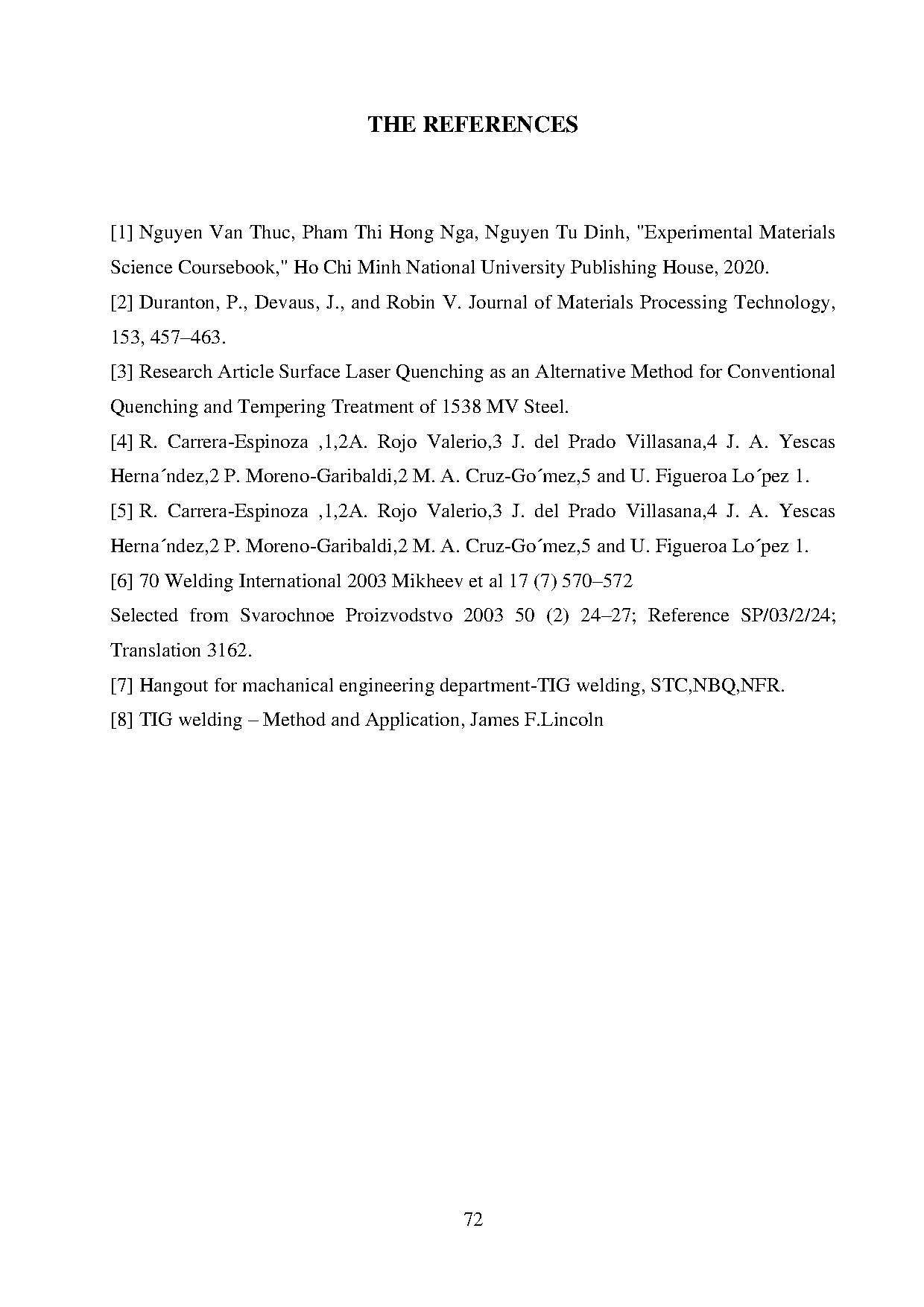 Đồ án tốt nghiệp - Experimental surface treatment using ARC welding - Application for Flat products - Trang 72