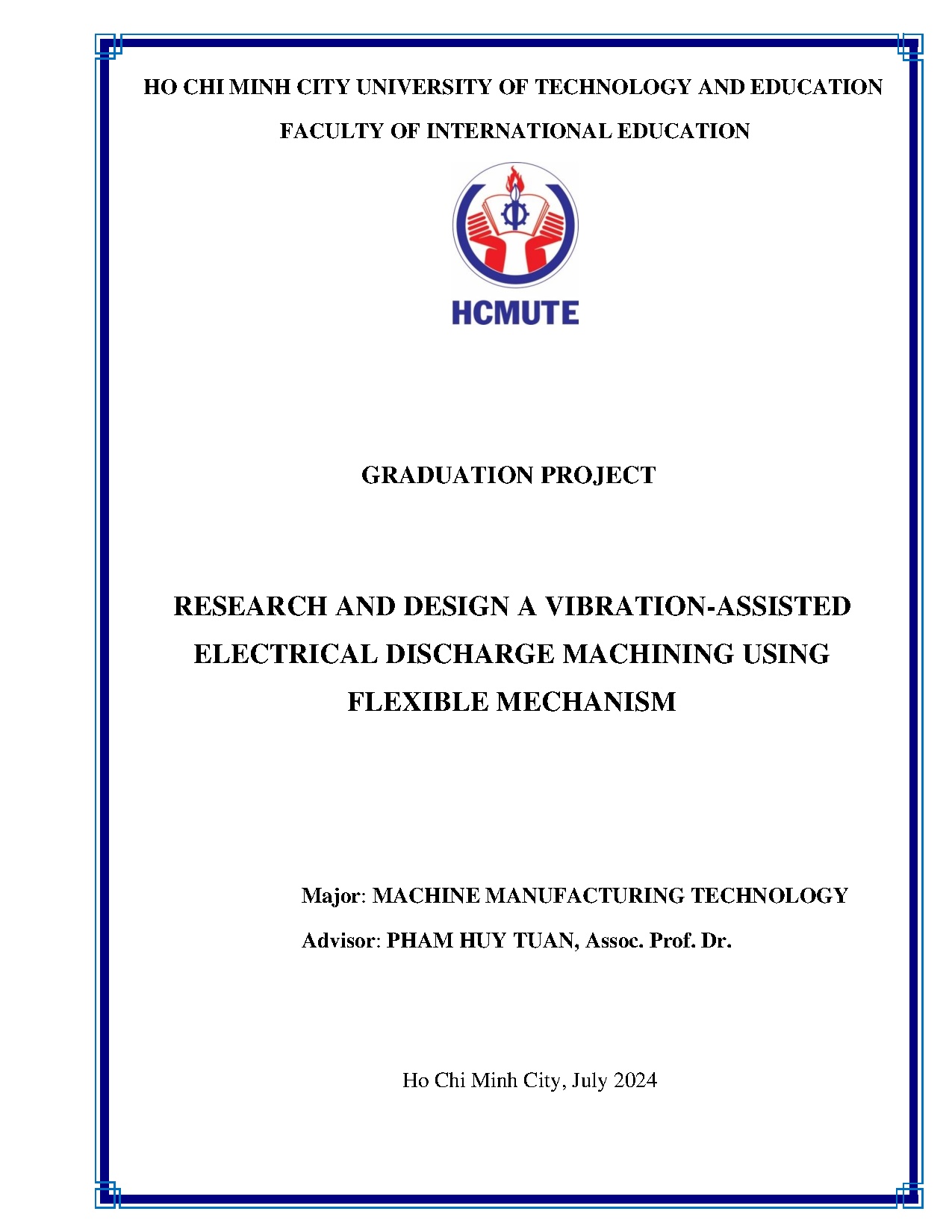 Đồ án tốt nghiệp - Research and design a vibration-assisted electrical discharge machining using FM