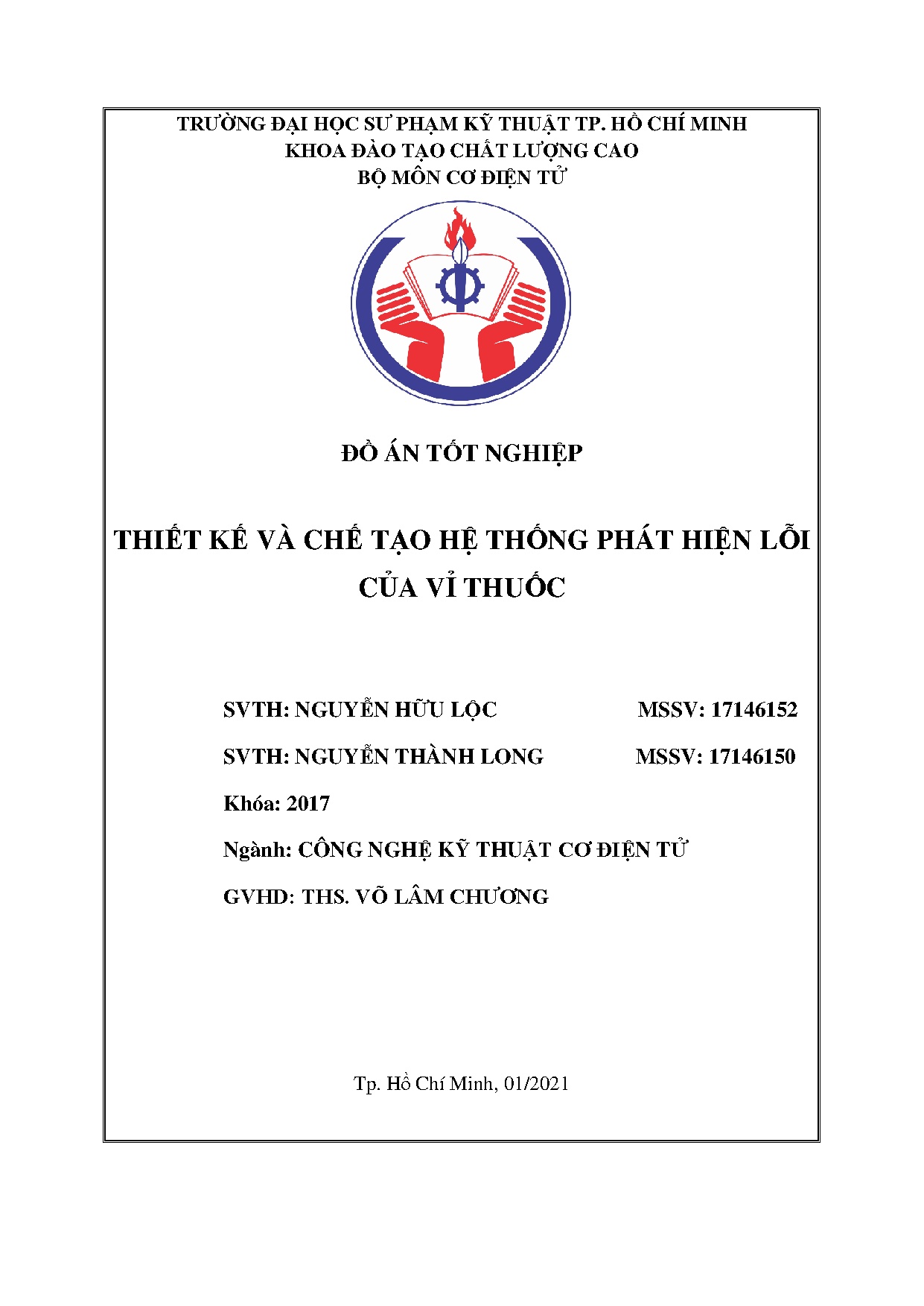 Đồ án tốt nghiệp - Thiết kế và chế tạo hệ thống phát hiện lỗi của vỉ thuốc