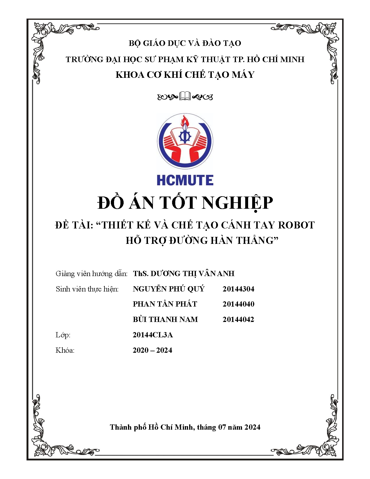 Đồ án tốt nghiệp - Cải tiến bộ điều khiển đầu hàn ống tự động