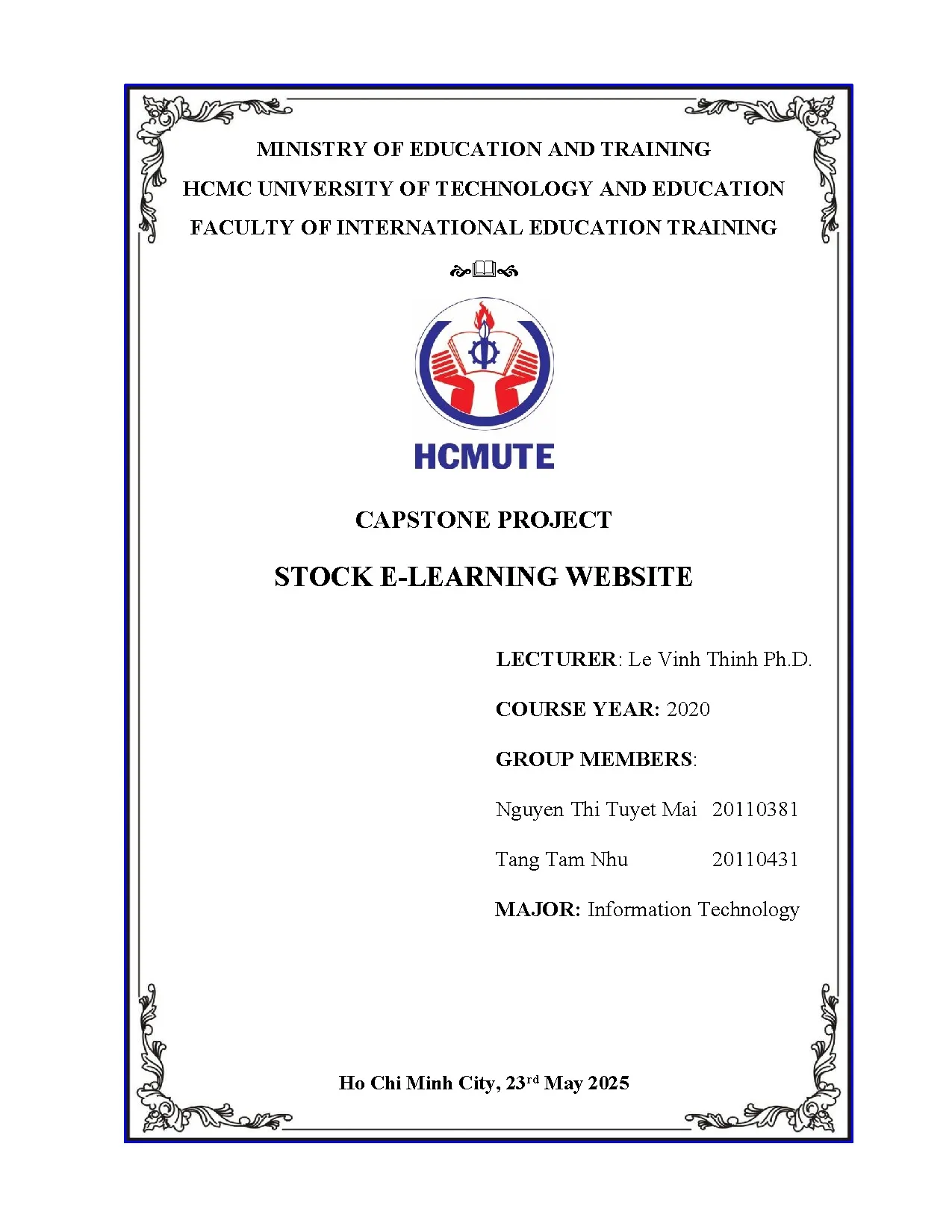 Đồ án tốt nghiệp - Building a stock e-learning website