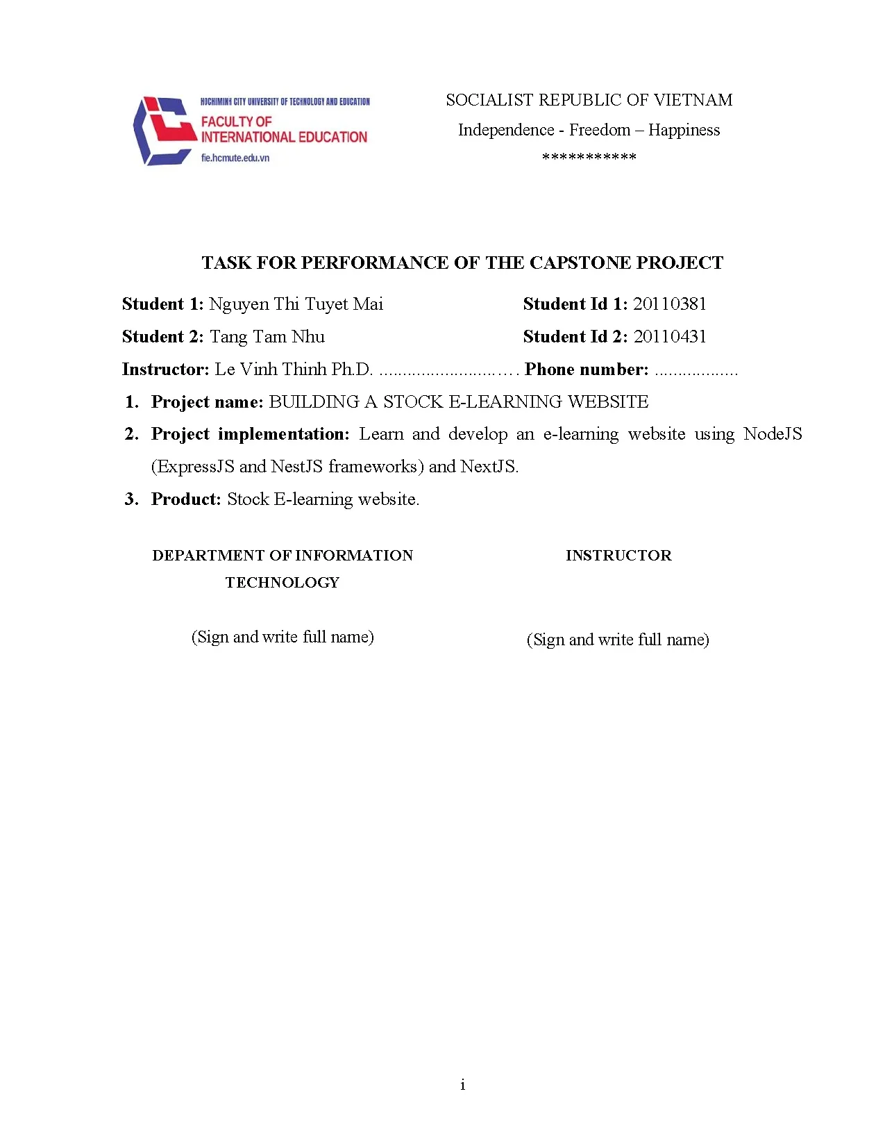 Đồ án tốt nghiệp - Building a stock e-learning website - Trang 3