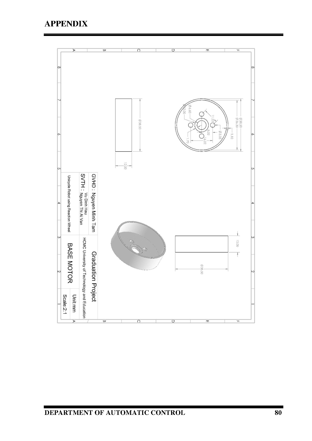 Đồ án tốt nghiệp - Design of LQR Controller for Self-Balancing Unicycle Robot - Trang 103