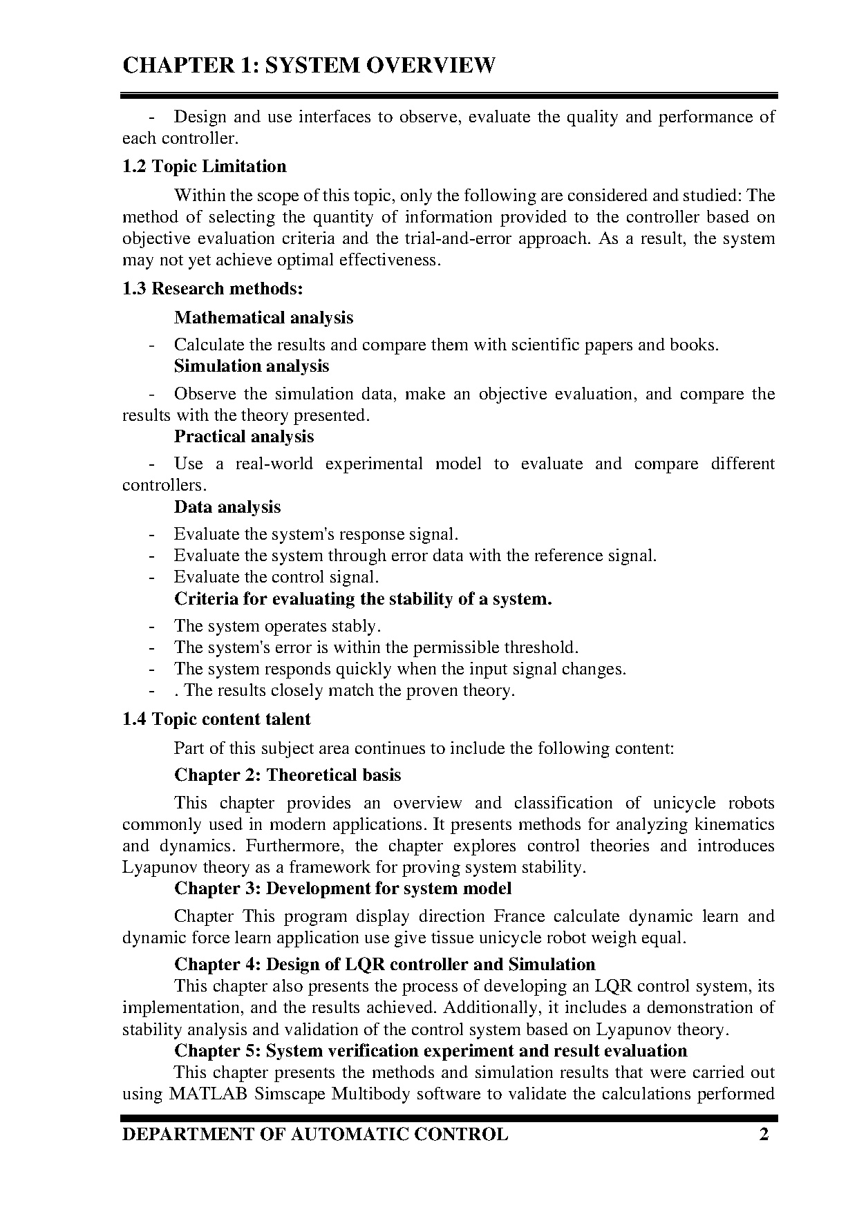 Đồ án tốt nghiệp - Design of LQR Controller for Self-Balancing Unicycle Robot - Trang 25