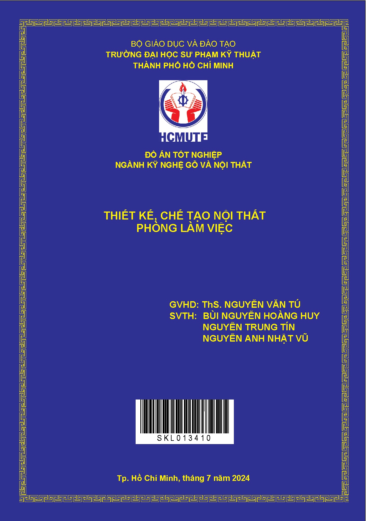 Đồ án tốt nghiệp - Thiết kế, chế tạo nội thất phòng làm việc